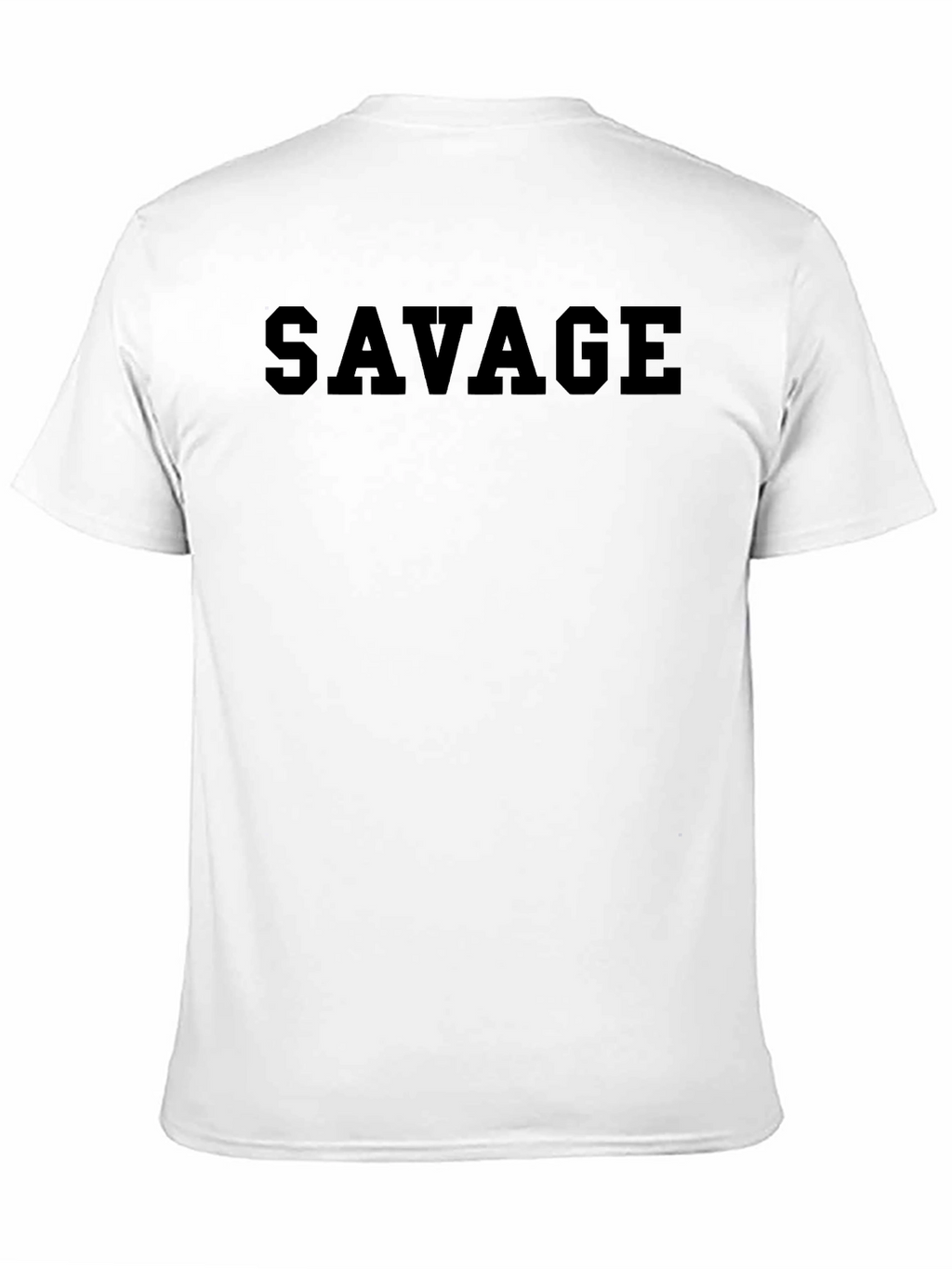 Savage Graphic Print Crew Neck T-Shirt - Black