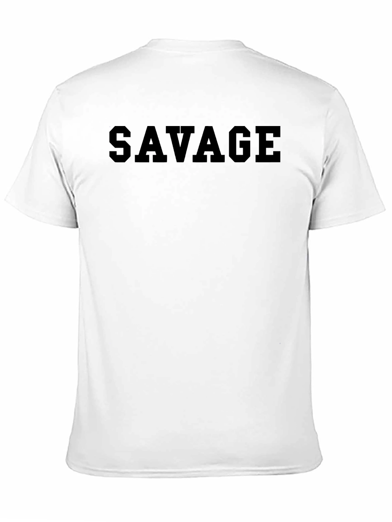 Savage Graphic Print Crew Neck T-Shirt - Black
