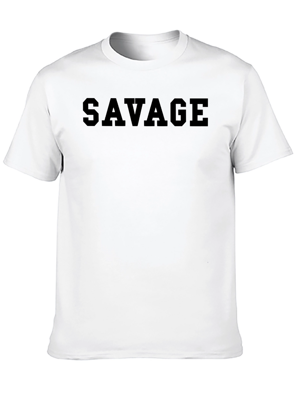 Savage Graphic Print Crew Neck T-Shirt - Black