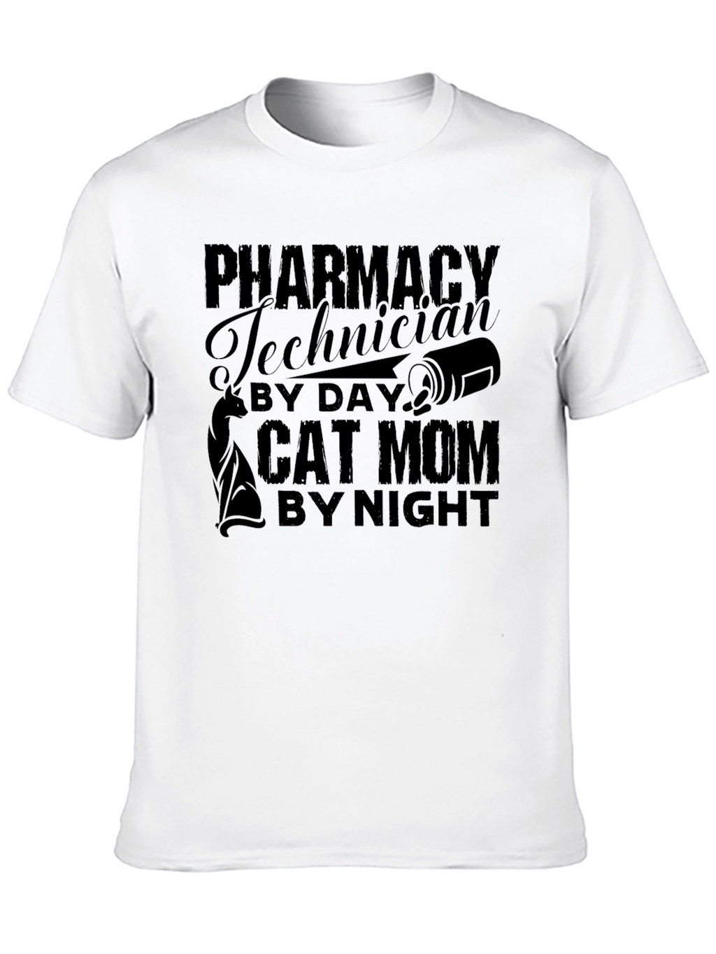 Pharmacy Tech Cat Mom T-Shirt