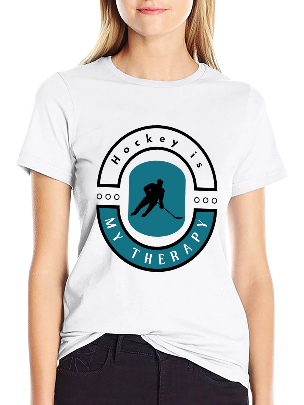 Hockey is My Therapy T-Shirt Sporty Tee