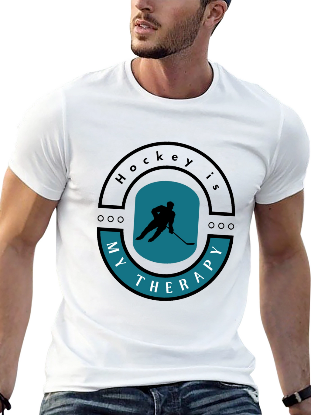 Hockey is My Therapy T-Shirt Sporty Tee