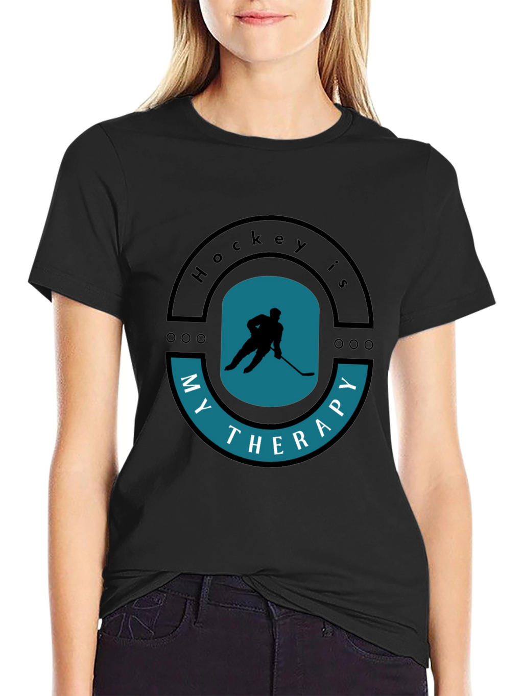 Hockey is My Therapy T-Shirt Sporty Tee