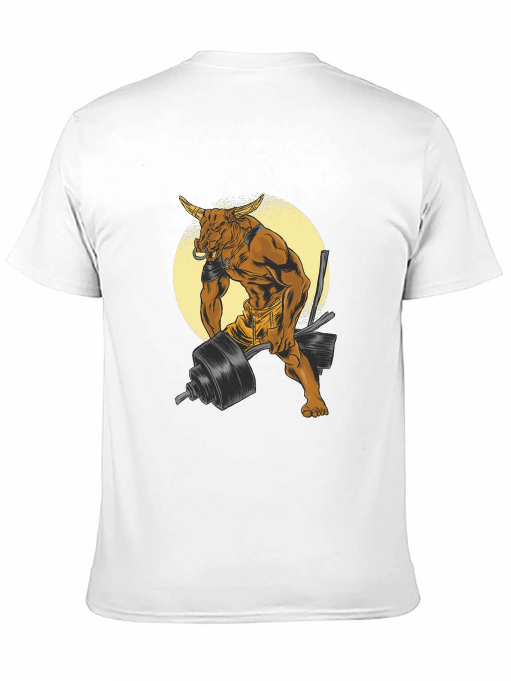 Bull Lifting Weights Graphic Tee - Black