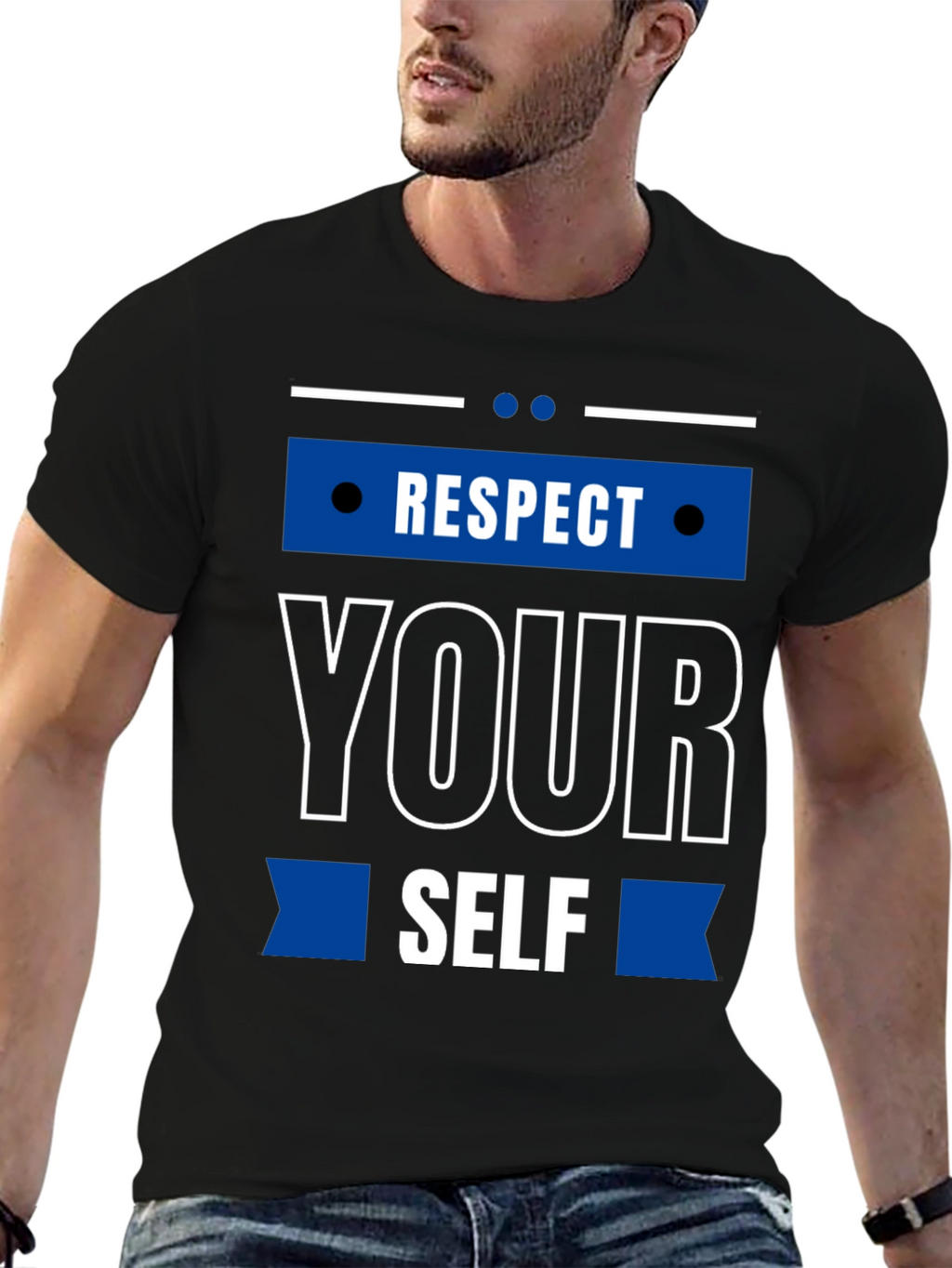 Respect Yourself Graphic T-Shirt - Black