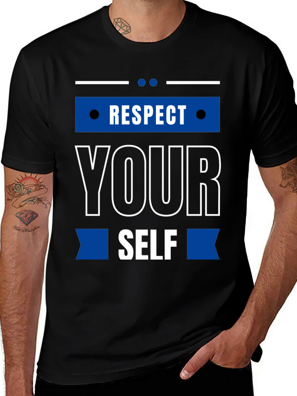 Respect Yourself Graphic T-Shirt - Black