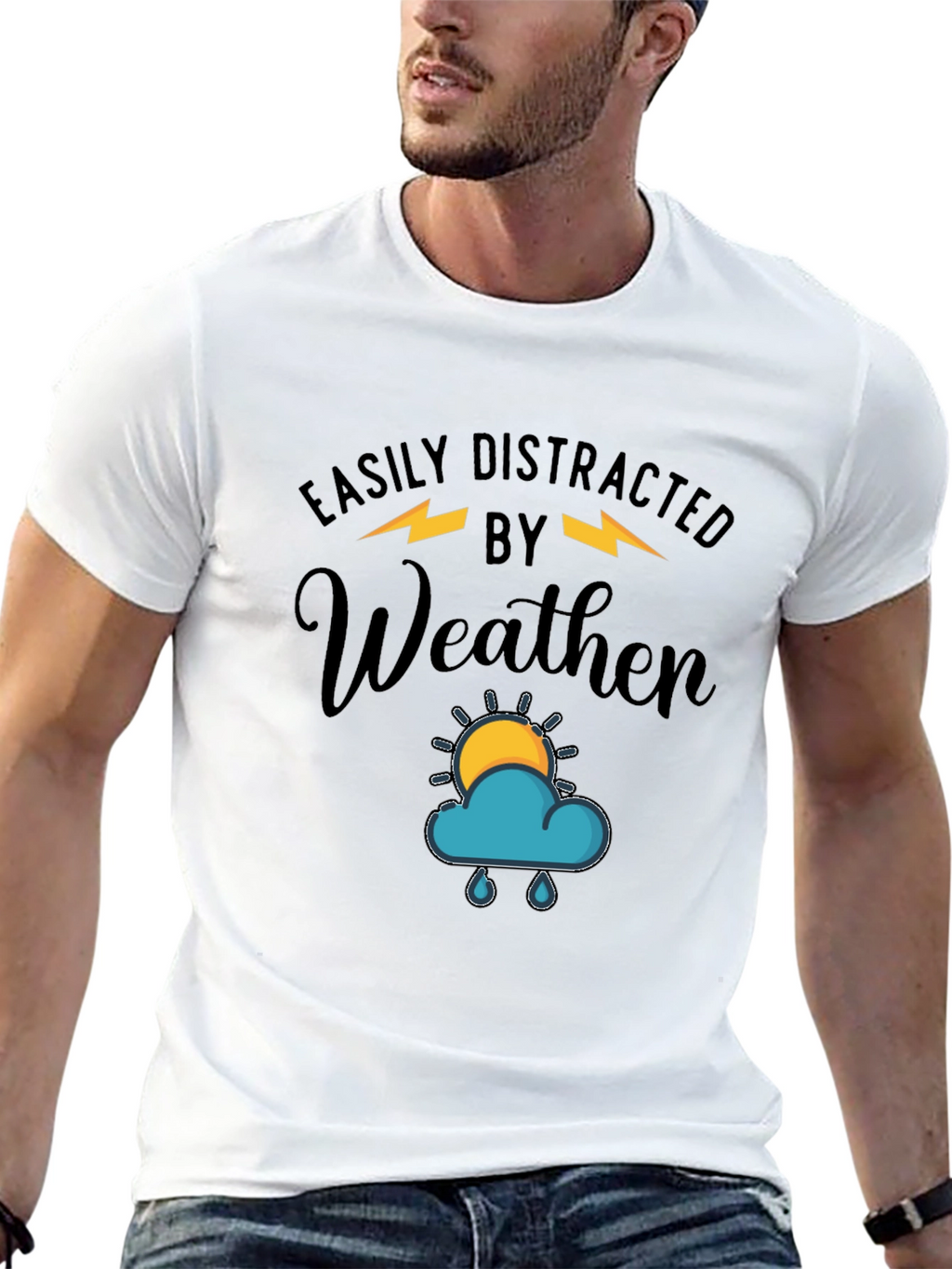 Easily Distracted by Weather Graphic T-Shirt