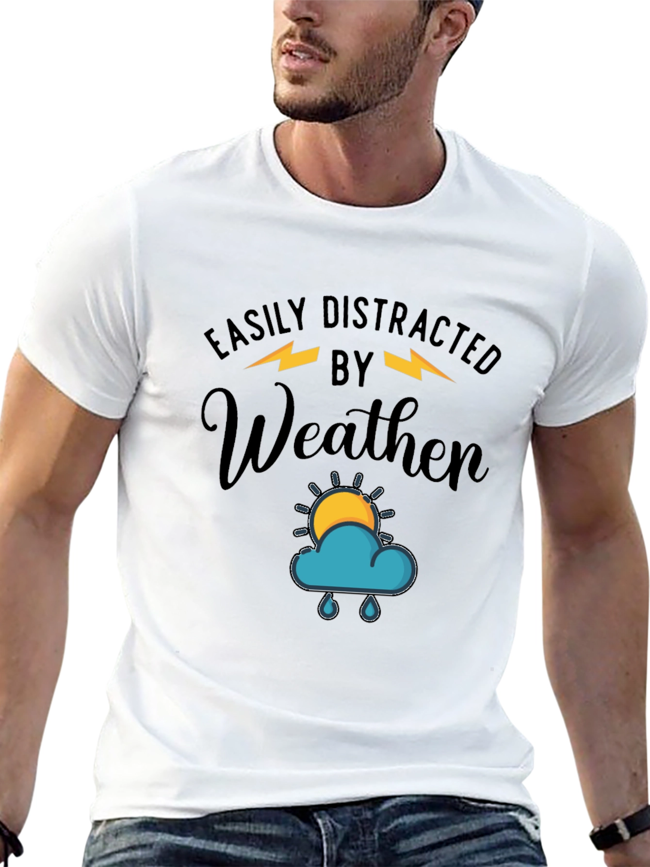 Easily Distracted by Weather Graphic T-Shirt