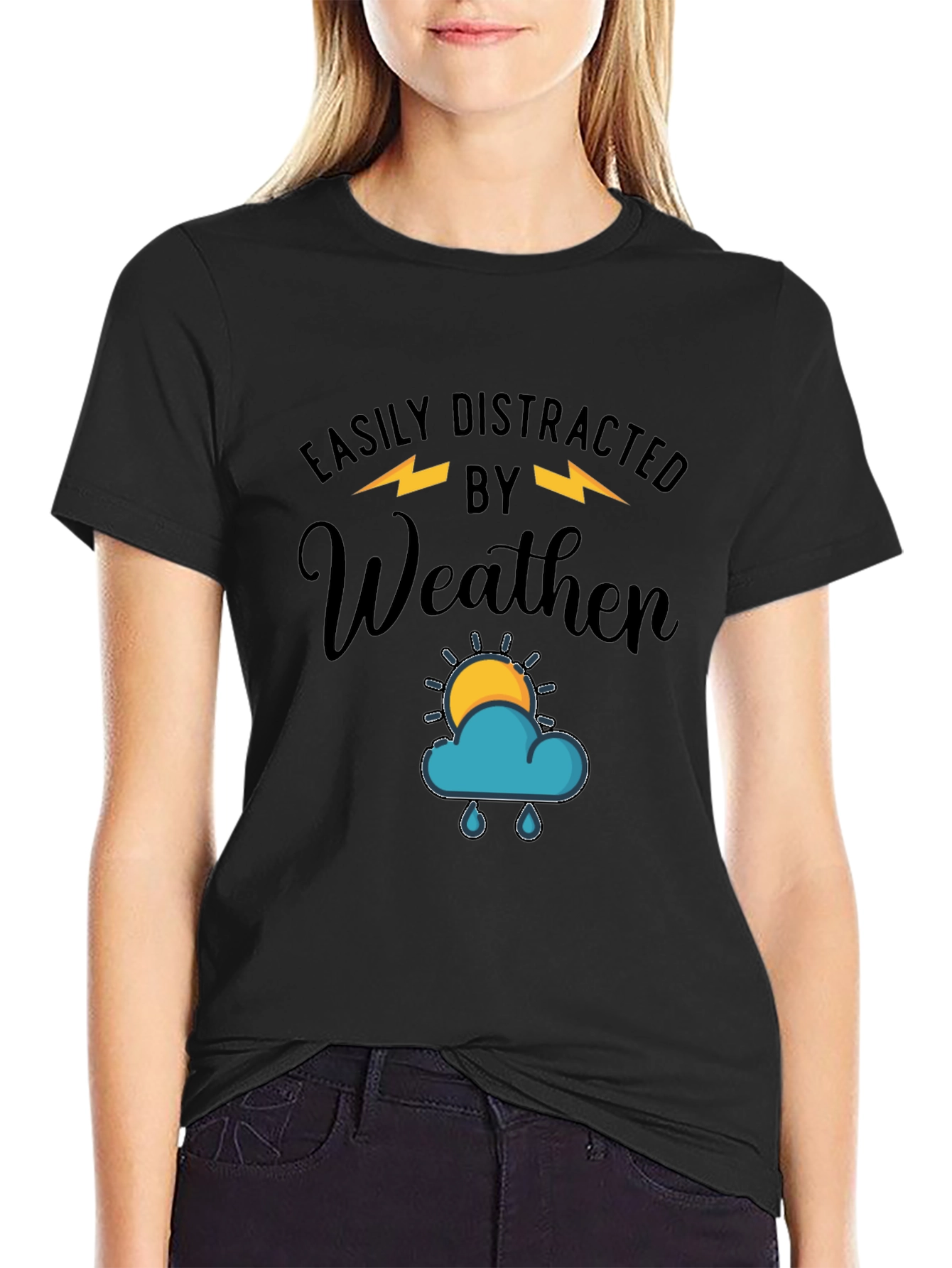 Easily Distracted by Weather Graphic T-Shirt