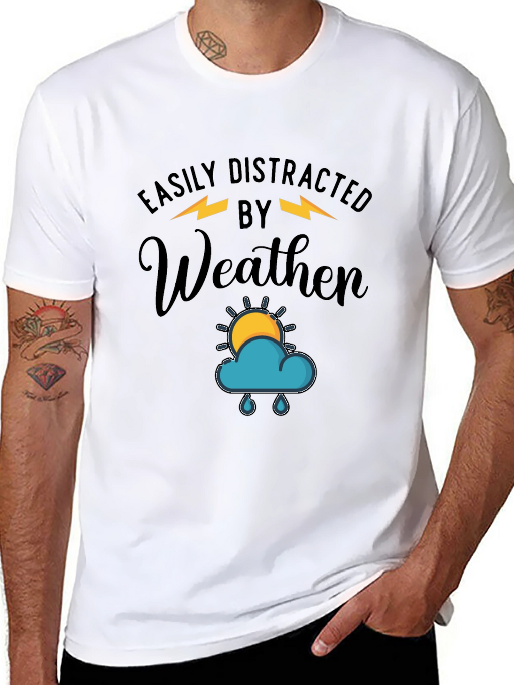 Easily Distracted by Weather Graphic T-Shirt