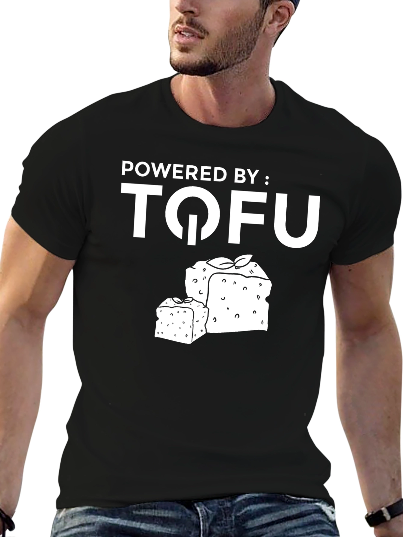 Powered by Tofu Black T-Shirt