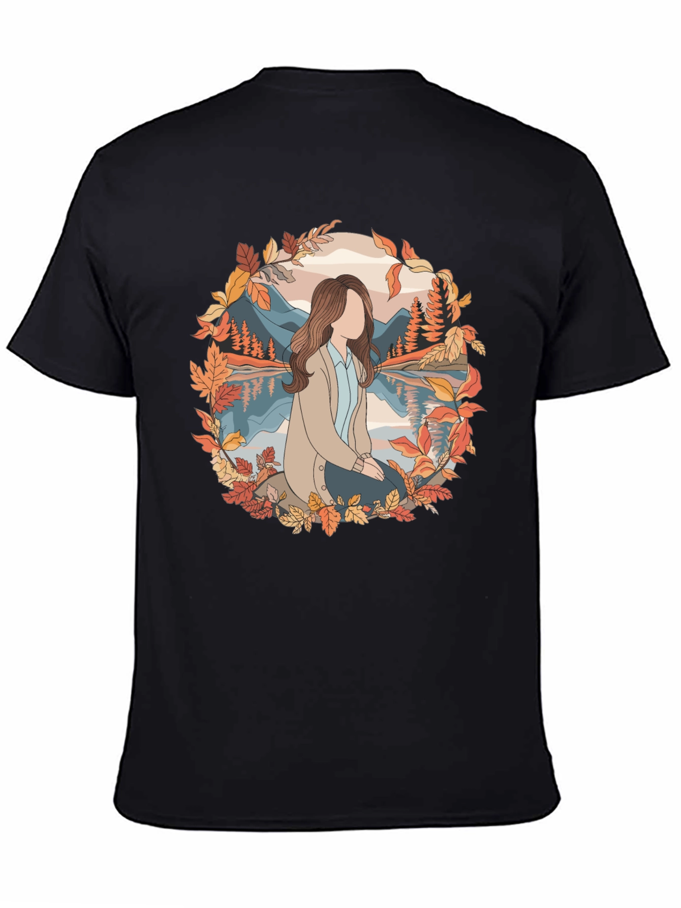 Autumn Serenity T-Shirt - Nature Inspired Graphic Tee