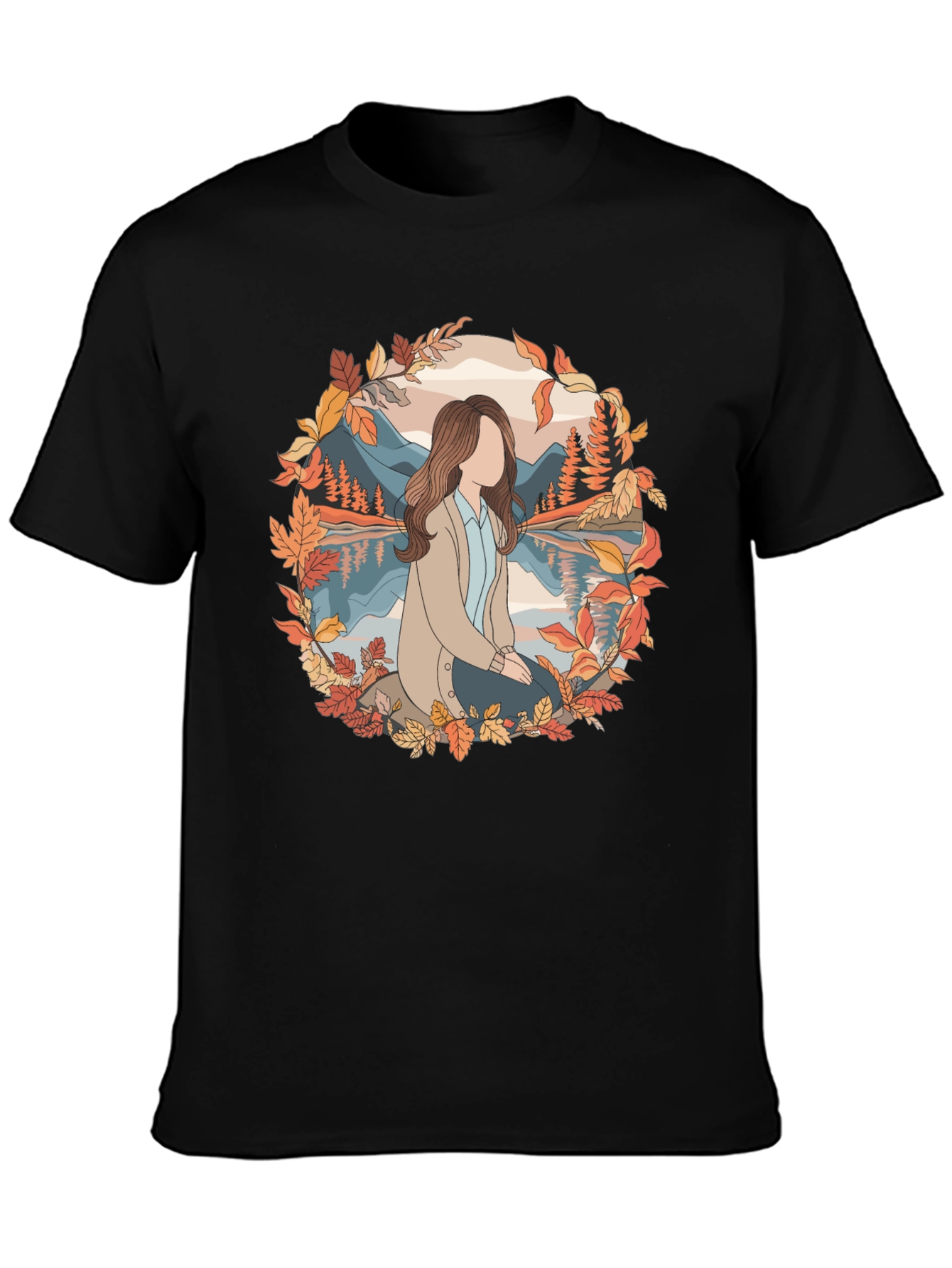 Autumn Serenity T-Shirt - Nature Inspired Graphic Tee