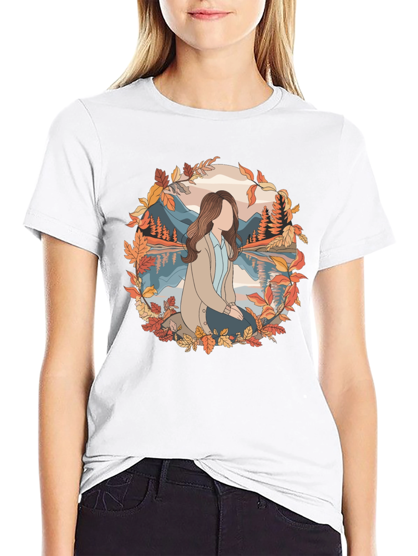 Autumn Serenity T-Shirt - Nature Inspired Graphic Tee