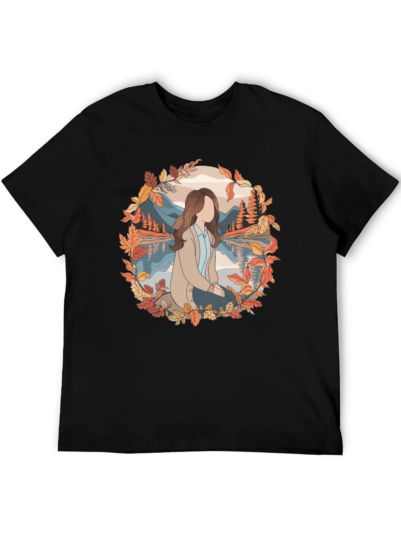 Autumn Serenity T-Shirt - Nature Inspired Graphic Tee