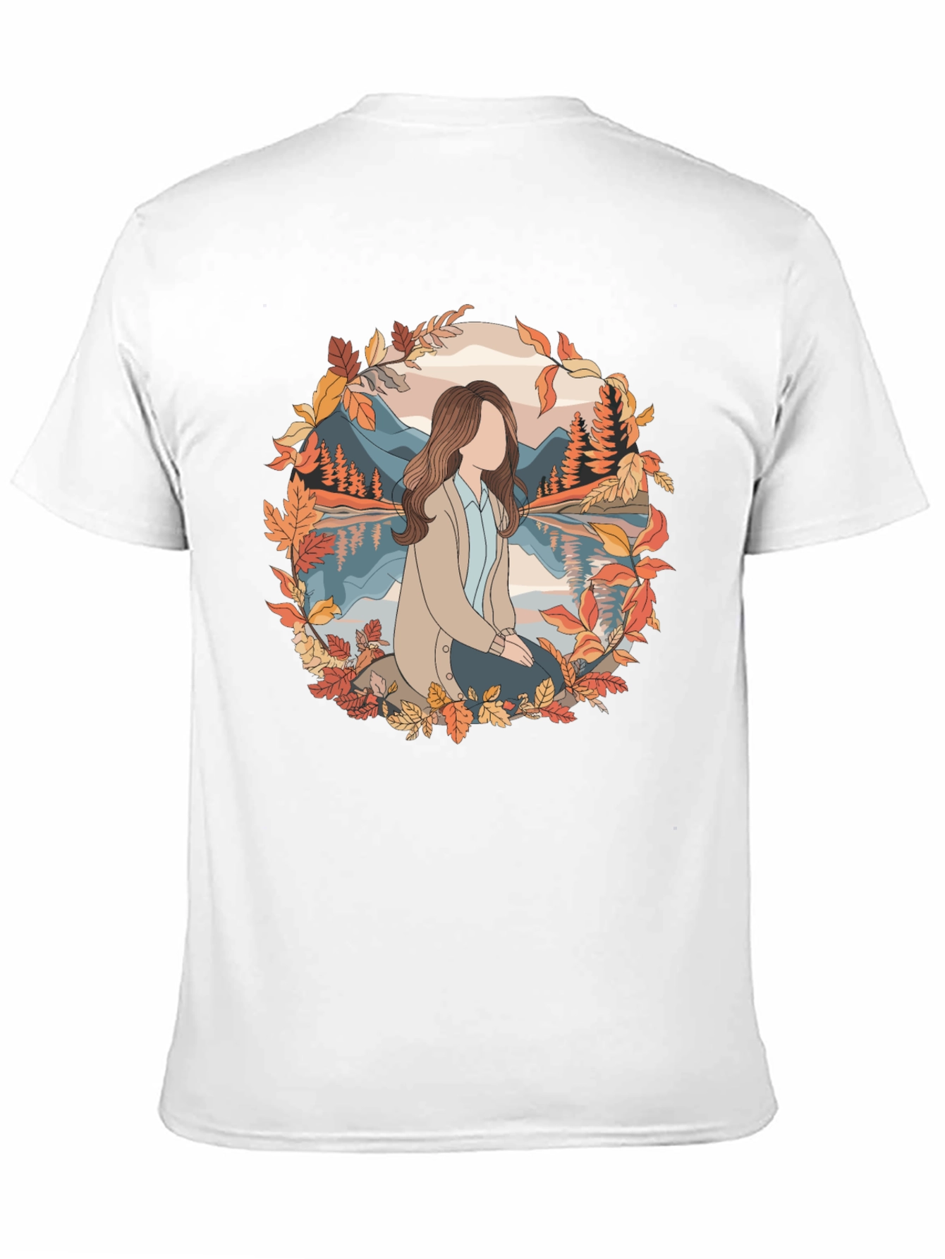 Autumn Serenity T-Shirt - Nature Inspired Graphic Tee