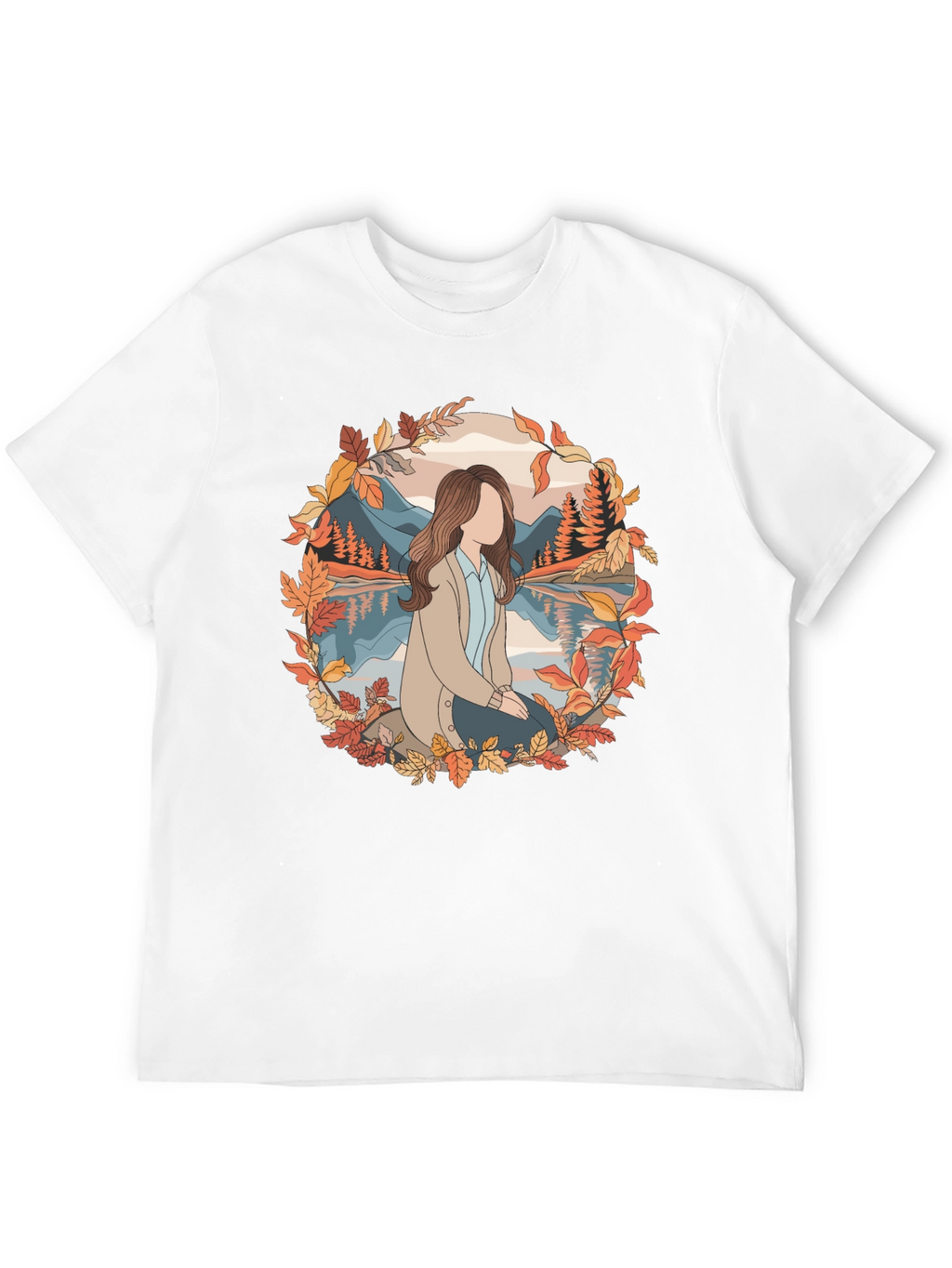 Autumn Serenity T-Shirt - Nature Inspired Graphic Tee