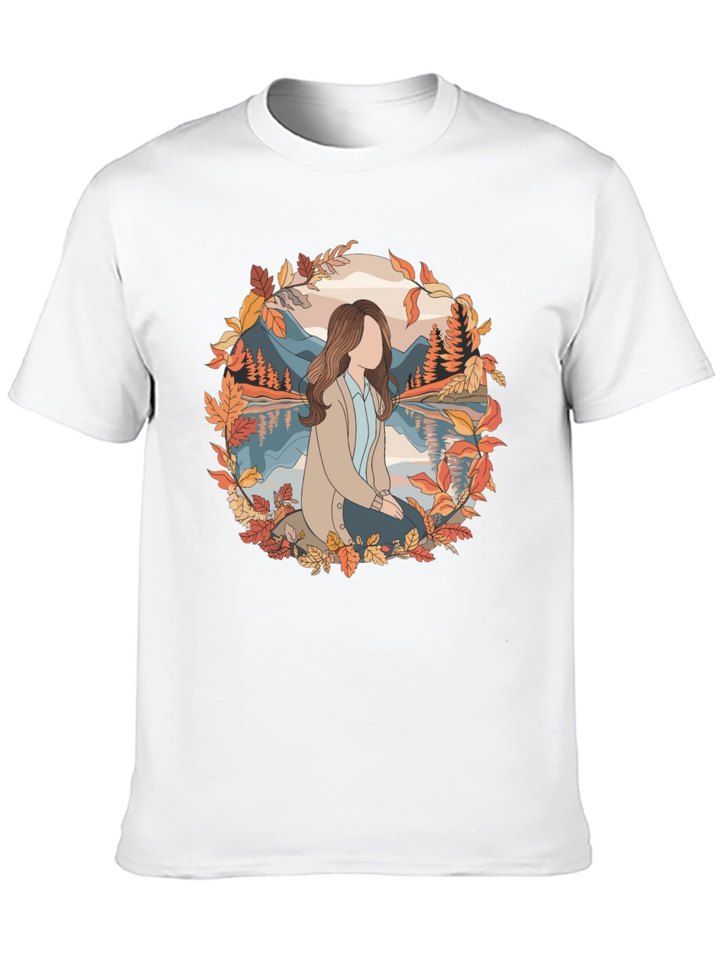 Autumn Serenity T-Shirt - Nature Inspired Graphic Tee
