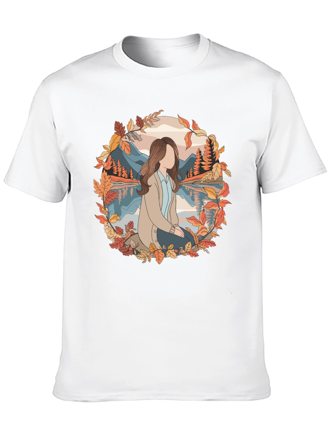 Autumn Serenity T-Shirt - Nature Inspired Graphic Tee