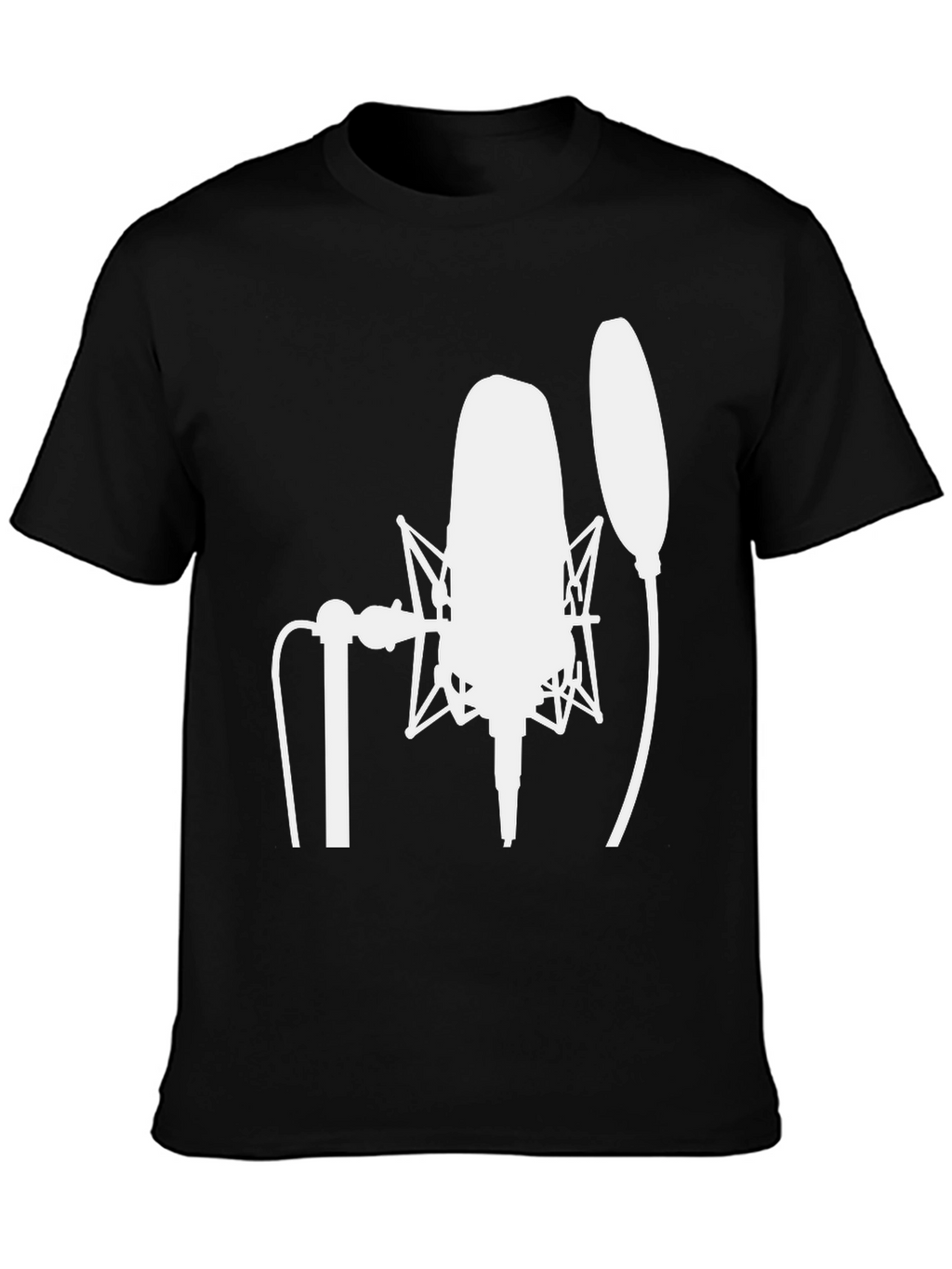 Studio Microphone Graphic Tee - Musicians Black T-Shirt