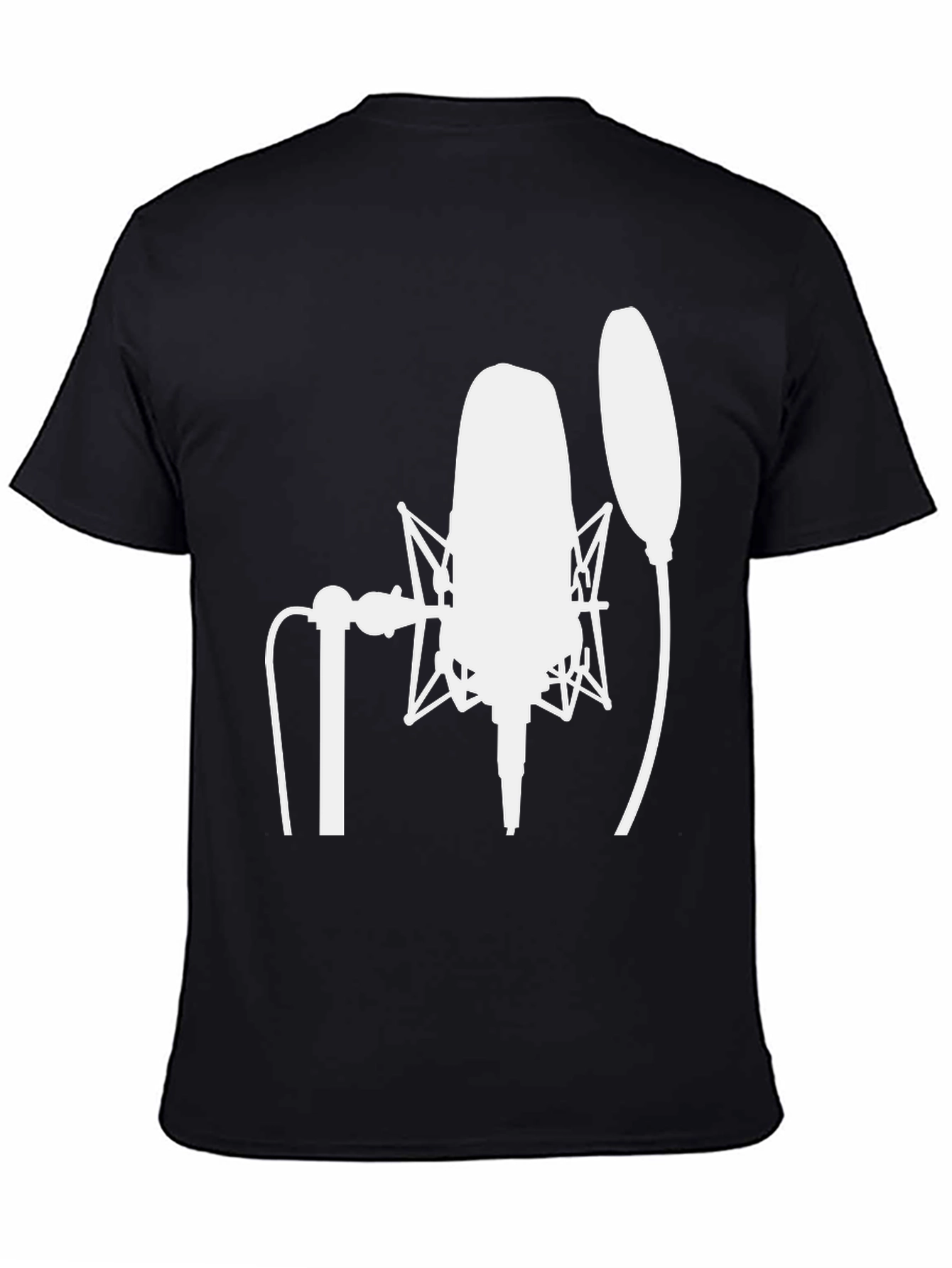 Studio Microphone Graphic Tee - Musicians Black T-Shirt