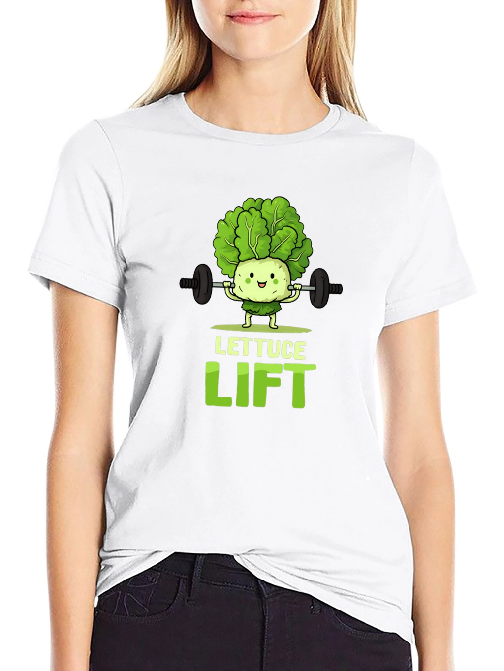 Lettuce Lift Black Graphic T-Shirt