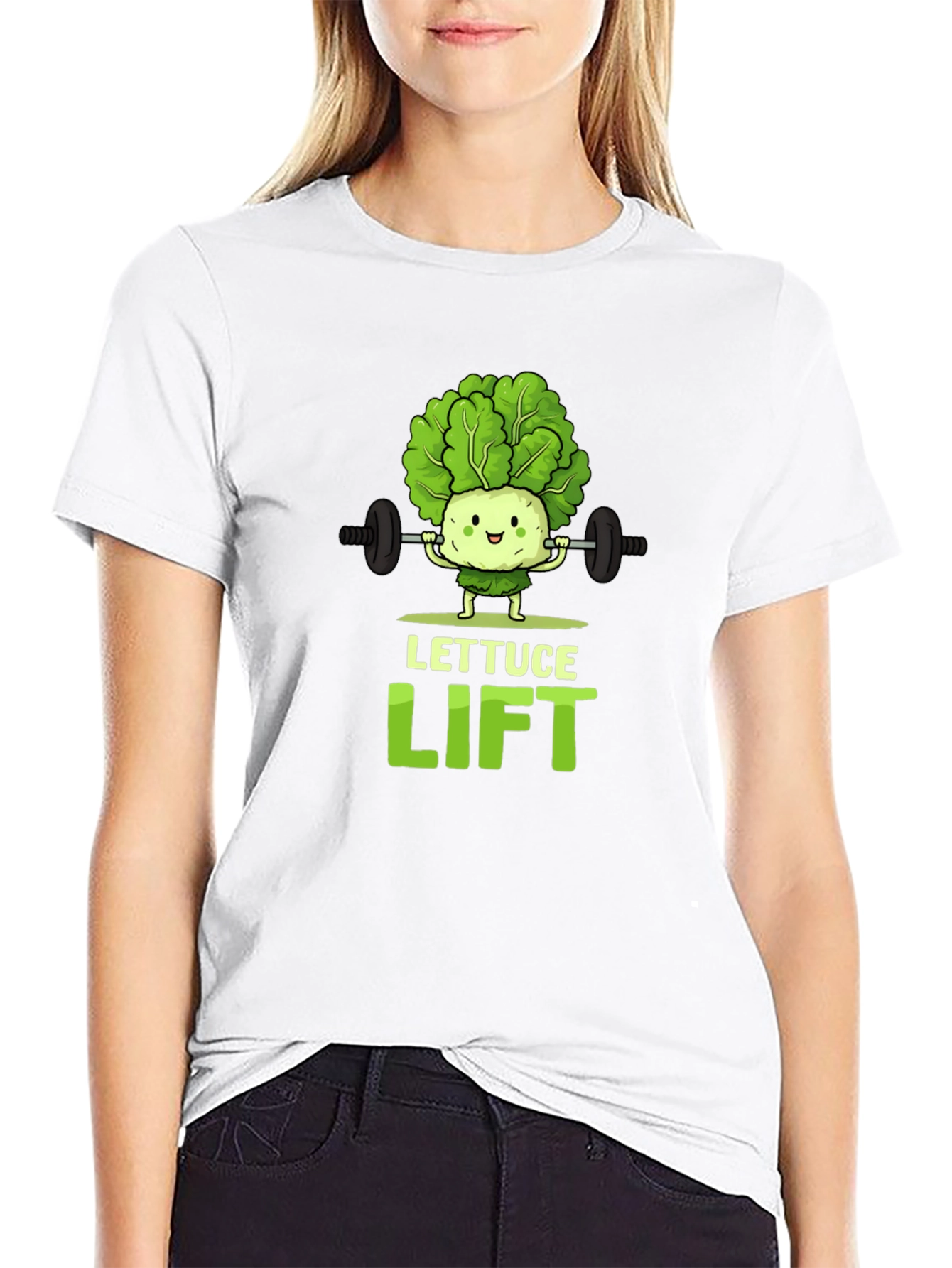 Lettuce Lift Black Graphic T-Shirt