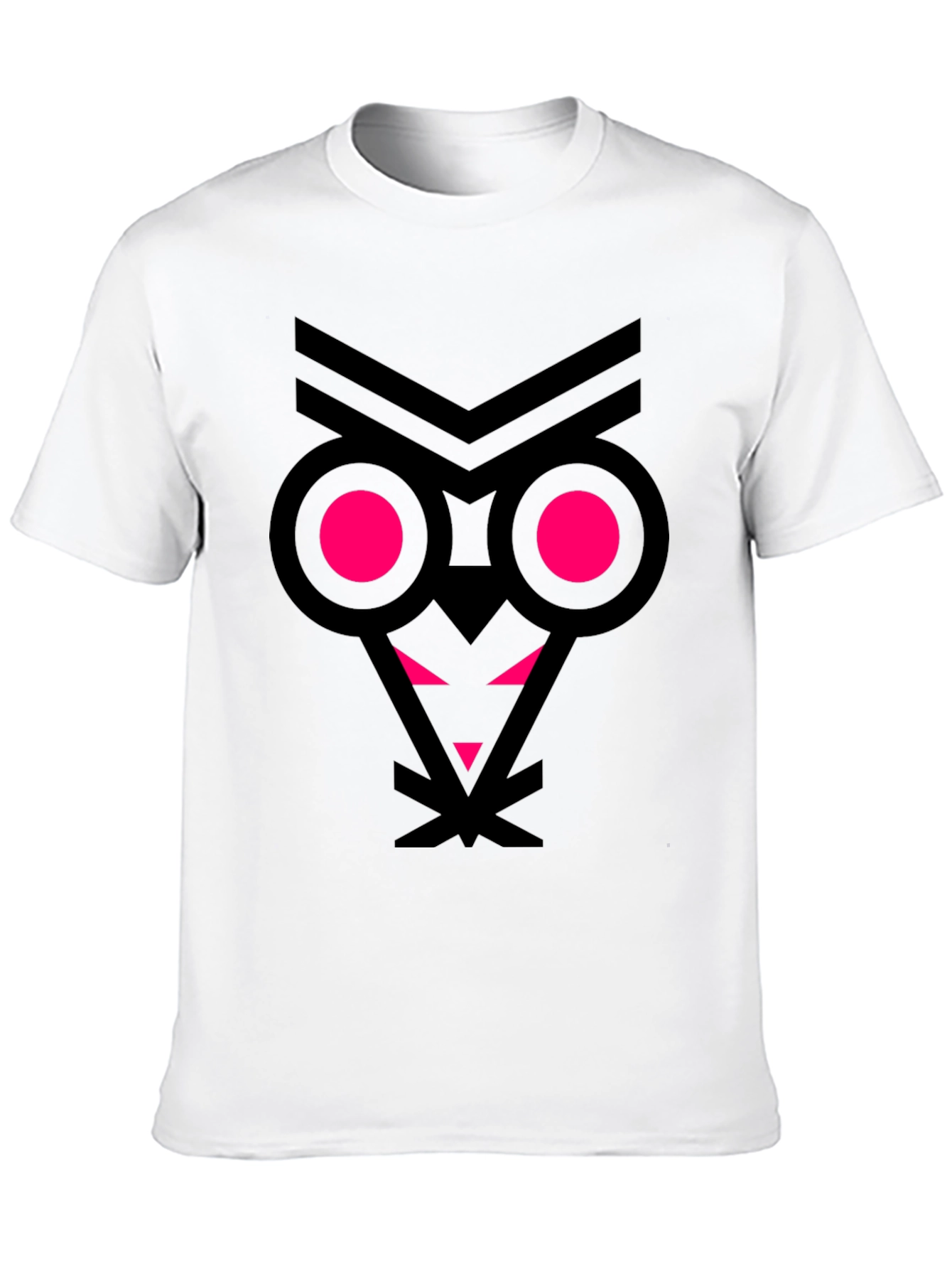 Abstract Owl Graphic Tee - Black