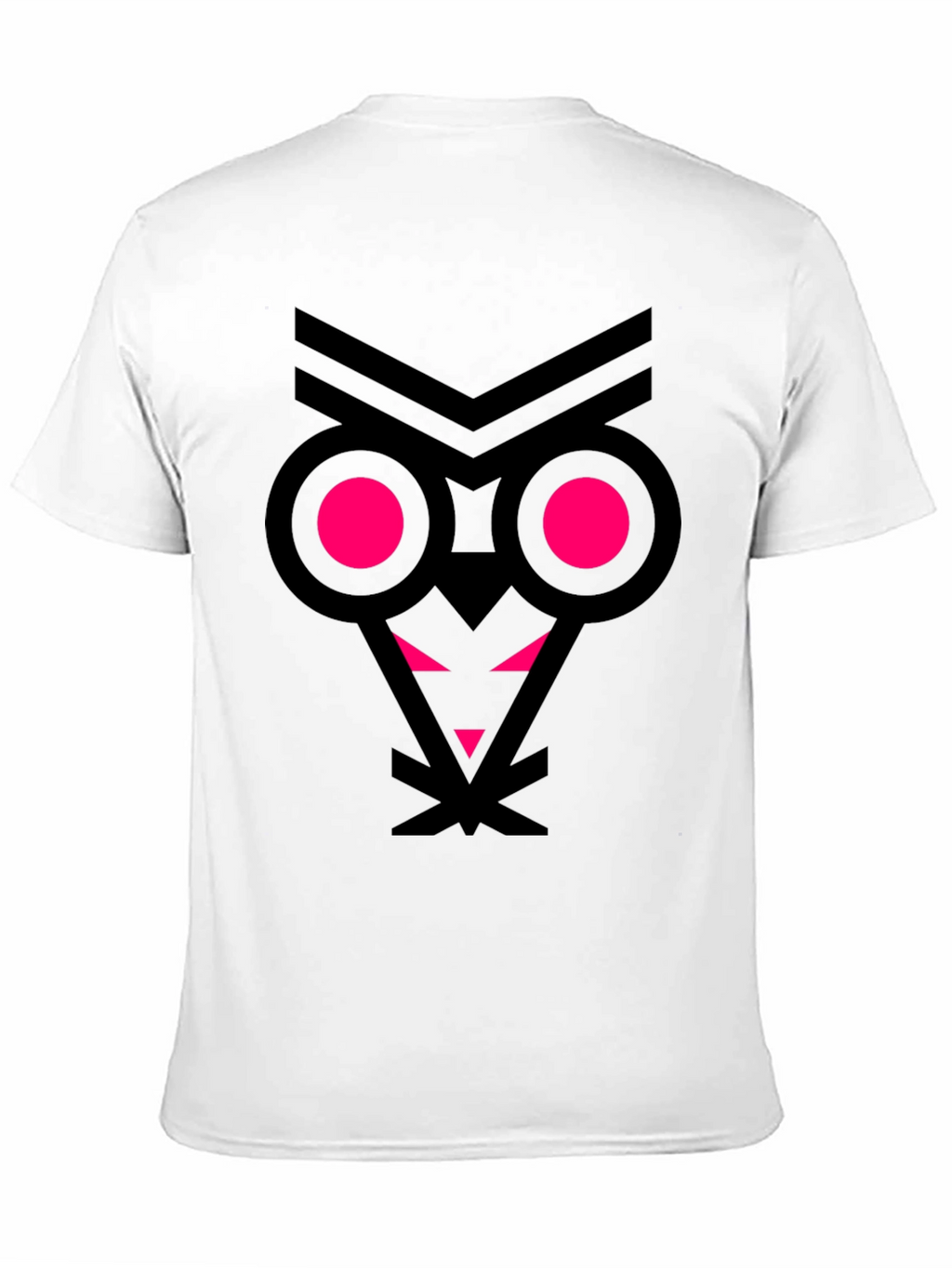 Abstract Owl Graphic Tee - Black