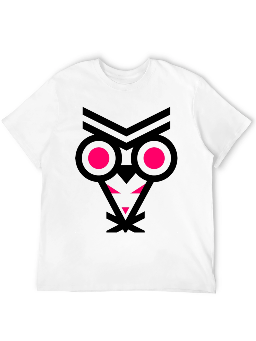 Abstract Owl Graphic Tee - Black