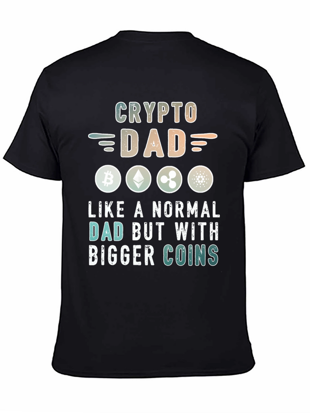 Crypto Dad T-Shirt - Bitcoin Ethereum XRP Design