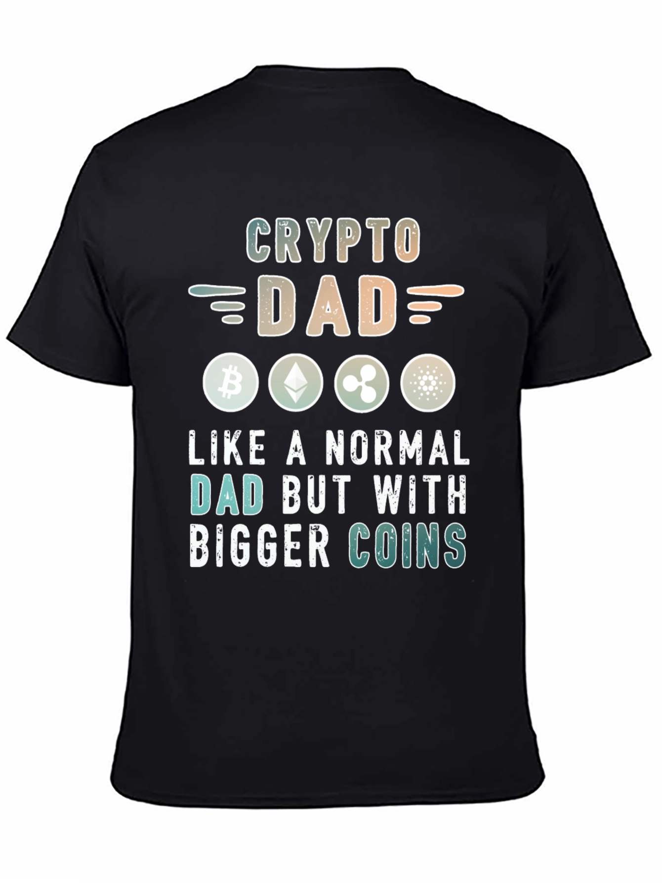 Crypto Dad T-Shirt - Bitcoin Ethereum XRP Design
