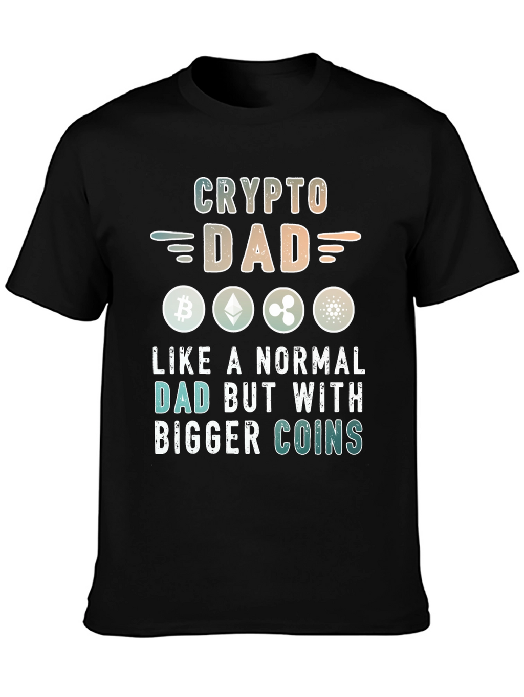 Crypto Dad T-Shirt - Bitcoin Ethereum XRP Design