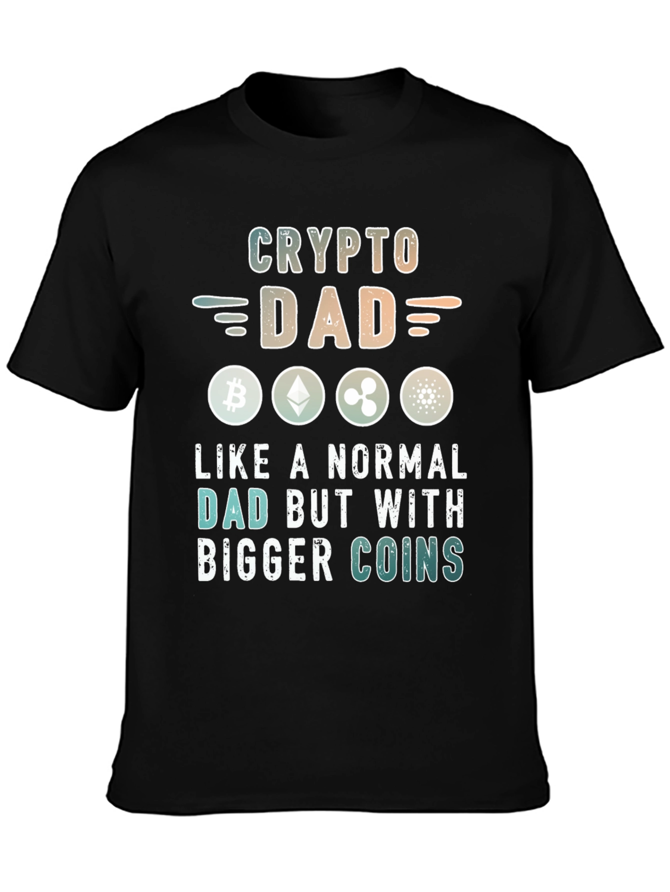 Crypto Dad T-Shirt - Bitcoin Ethereum XRP Design