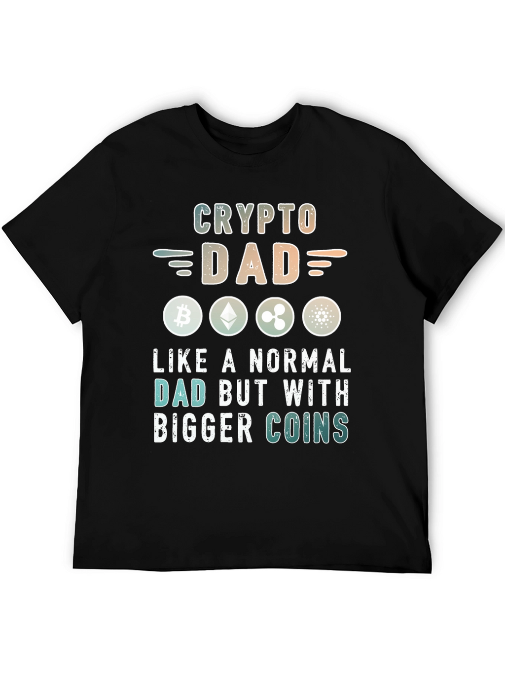Crypto Dad T-Shirt - Bitcoin Ethereum XRP Design