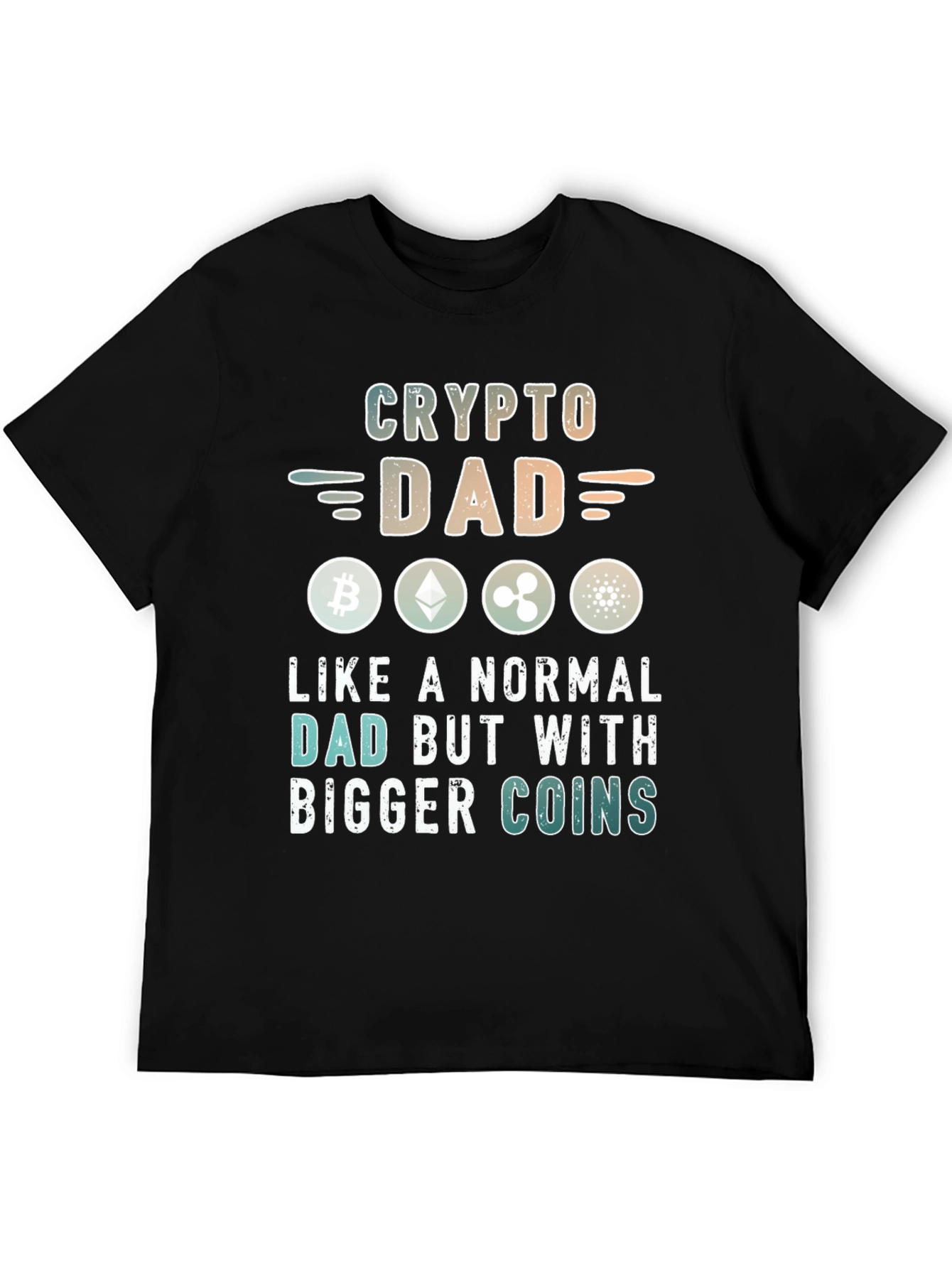 Crypto Dad T-Shirt - Bitcoin Ethereum XRP Design