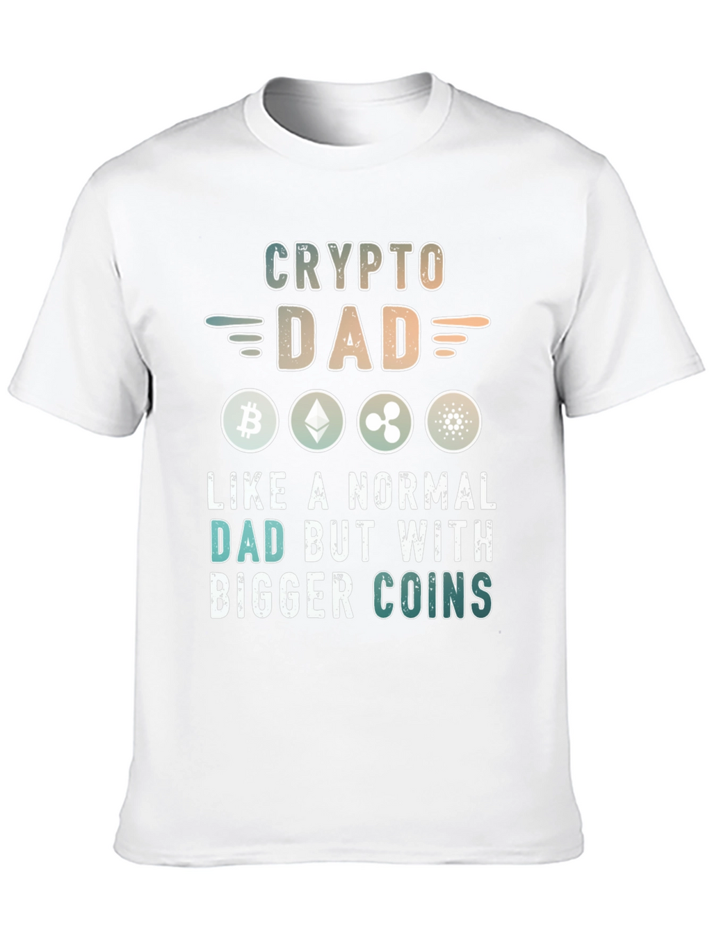 Crypto Dad T-Shirt - Bitcoin Ethereum XRP Design