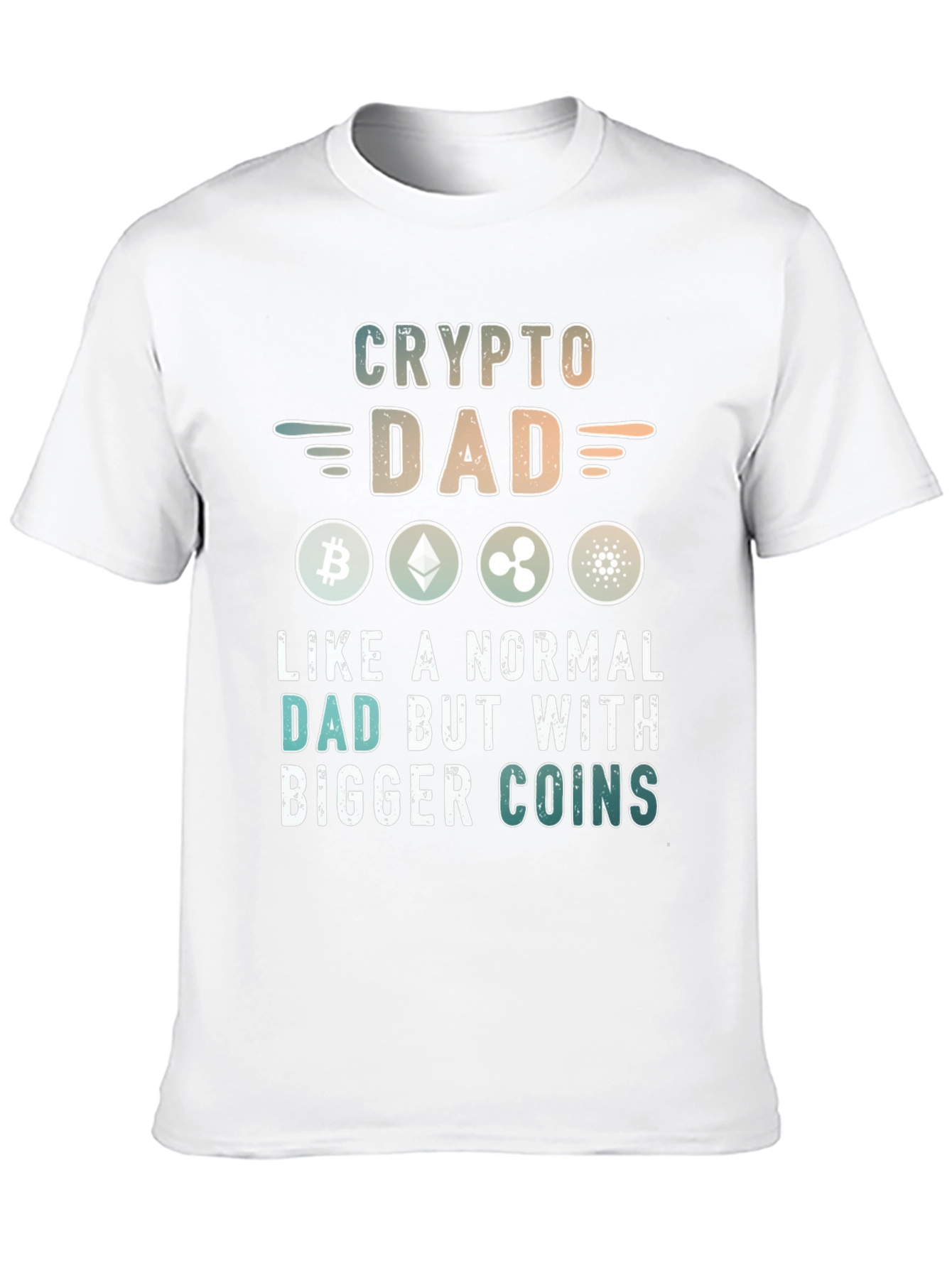 Crypto Dad T-Shirt - Bitcoin Ethereum XRP Design