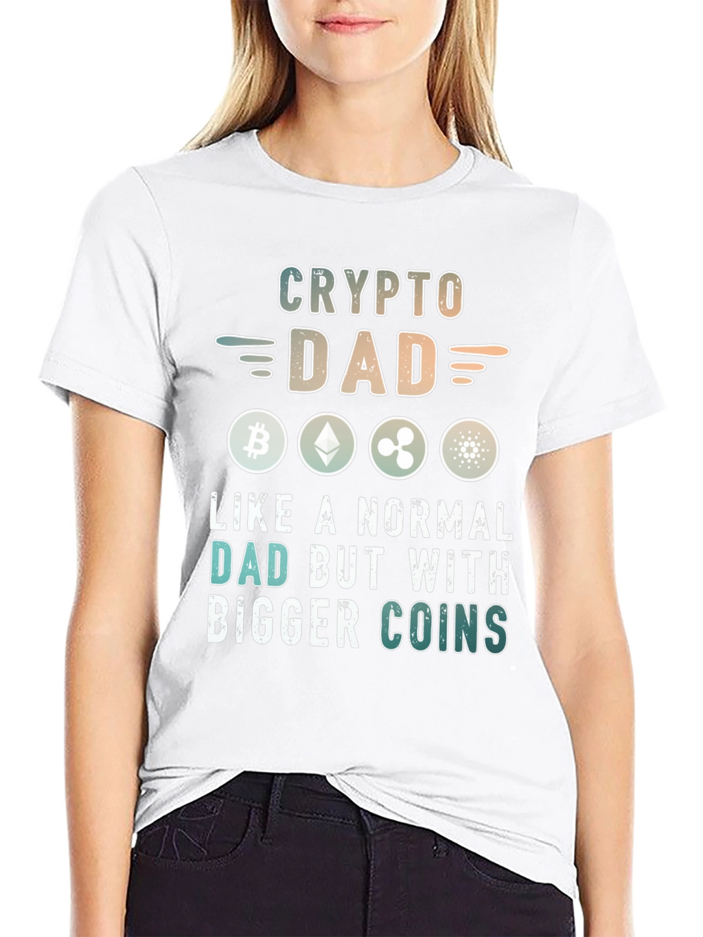 Crypto Dad T-Shirt - Bitcoin Ethereum XRP Design