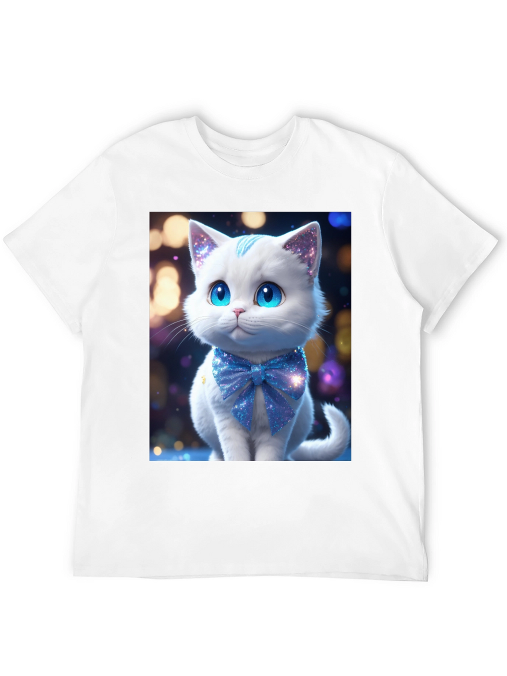 Cute Kitten Graphic Tee - Soft Black Cotton Blend