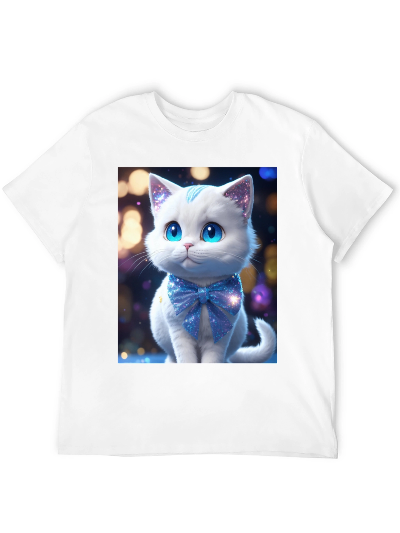 Cute Kitten Graphic Tee - Soft Black Cotton Blend