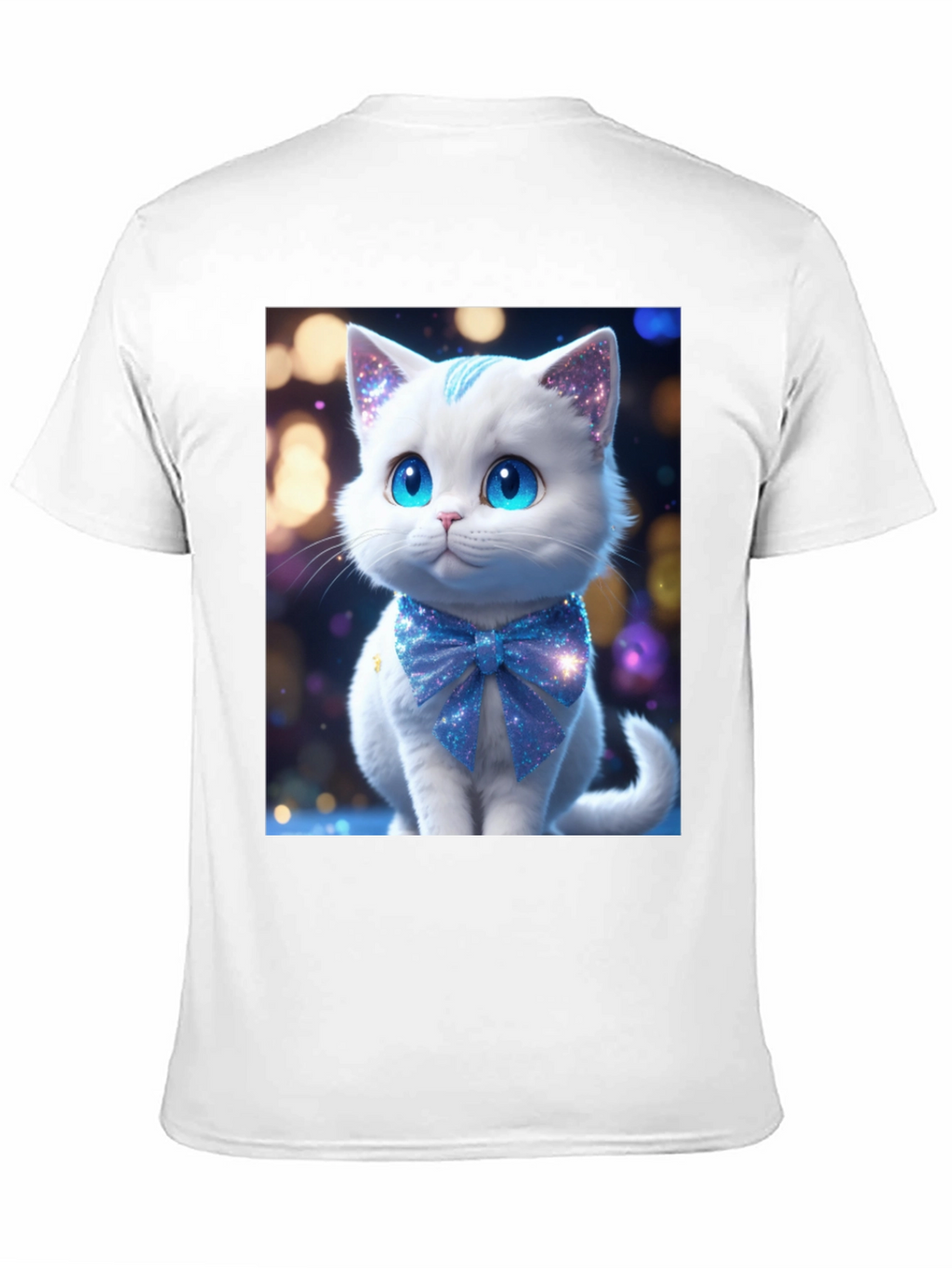 Cute Kitten Graphic Tee - Soft Black Cotton Blend