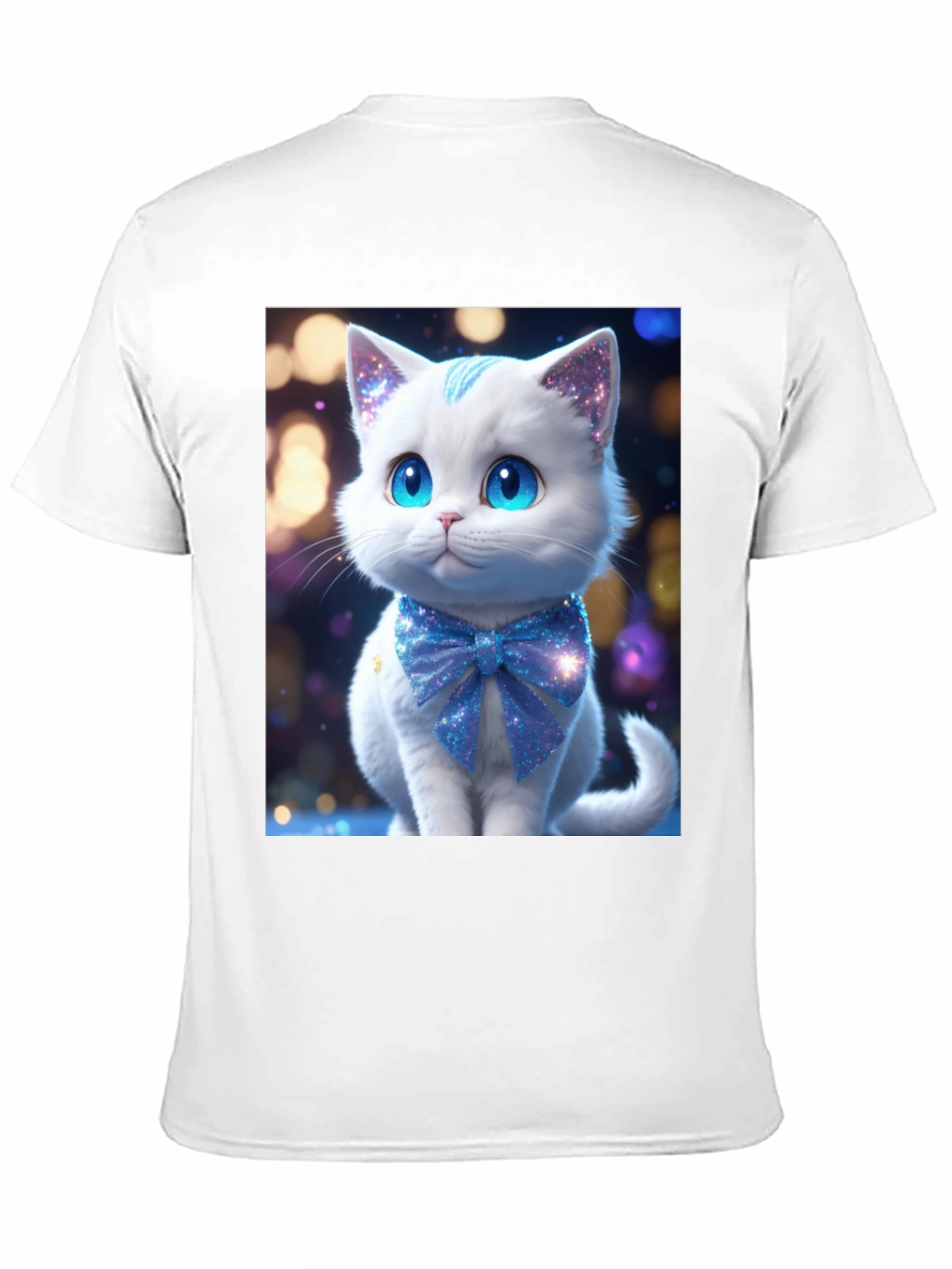 Cute Kitten Graphic Tee - Soft Black Cotton Blend