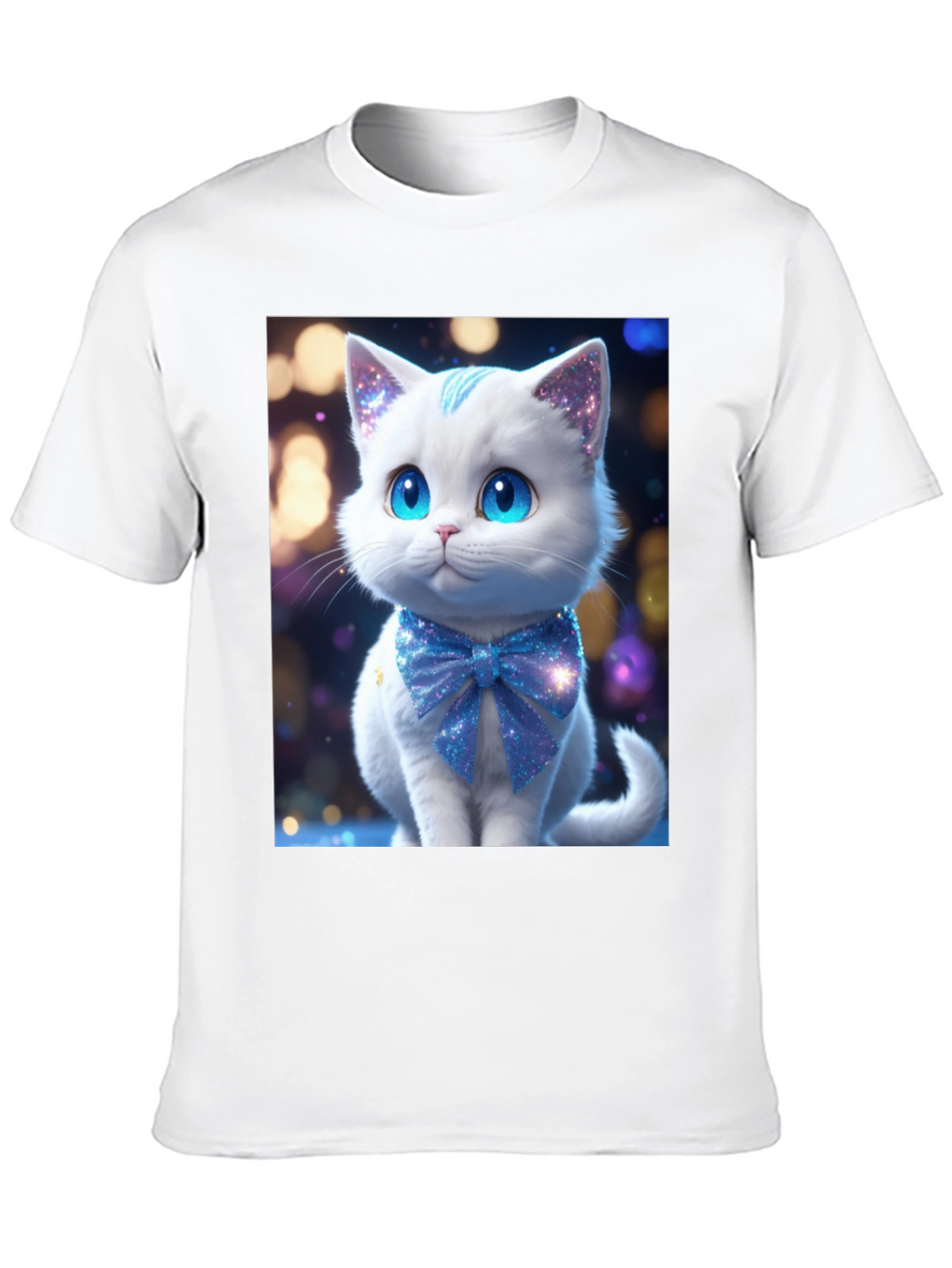 Cute Kitten Graphic Tee - Soft Black Cotton Blend