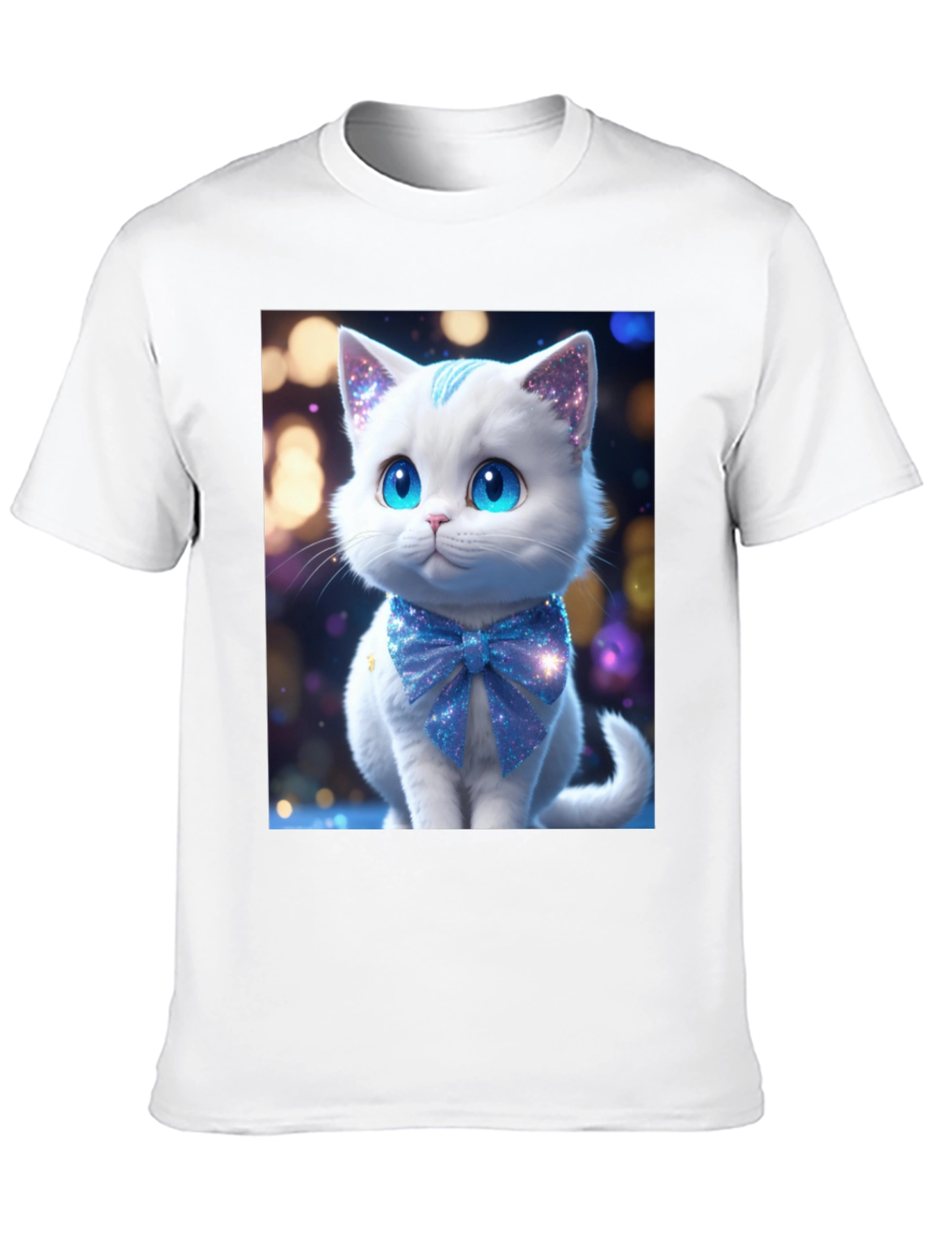 Cute Kitten Graphic Tee - Soft Black Cotton Blend