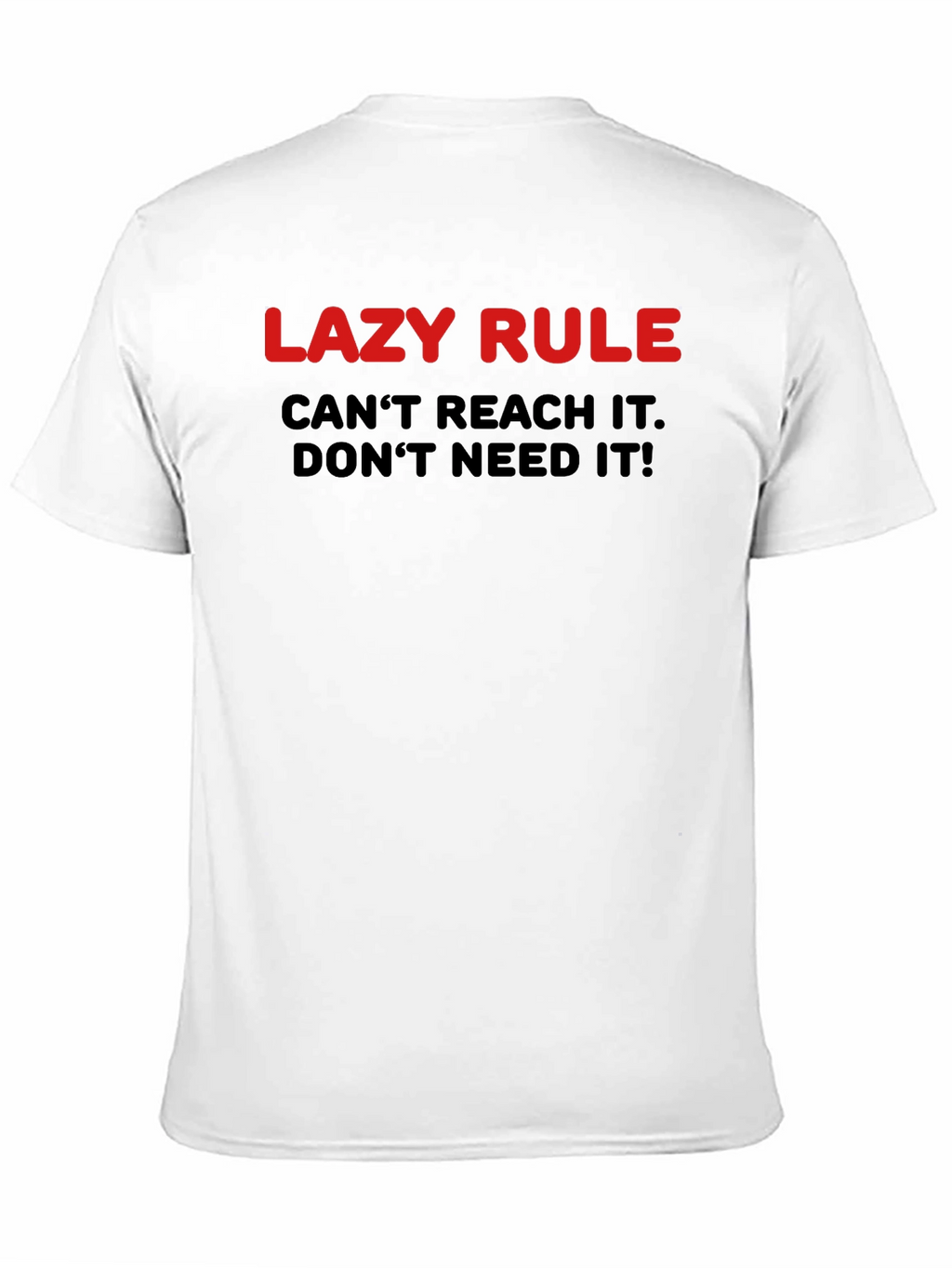 Lazy Rule Graphic T-Shirt - Funny Slogan Tee