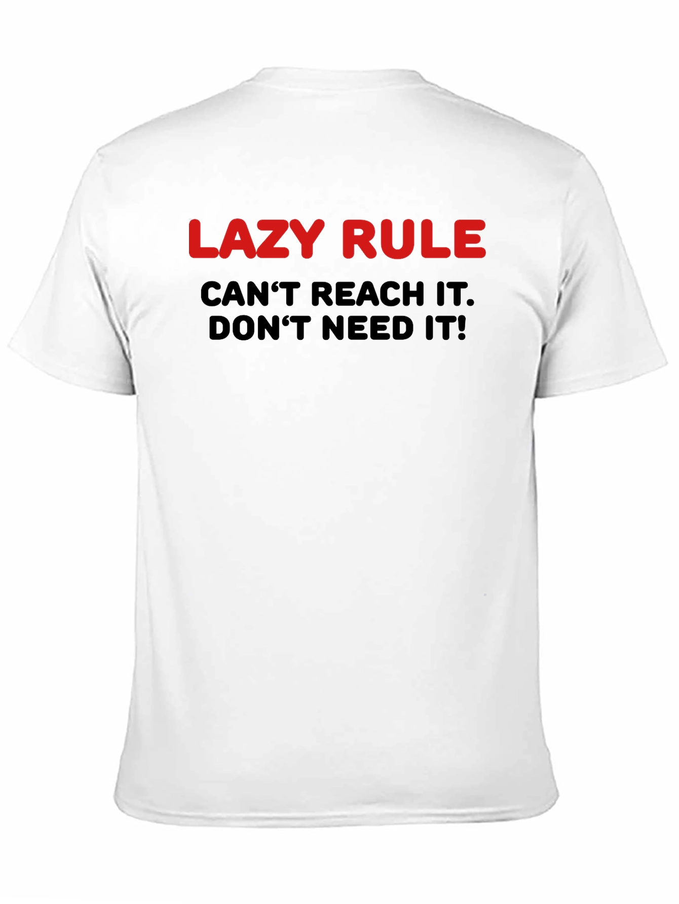 Lazy Rule Graphic T-Shirt - Funny Slogan Tee
