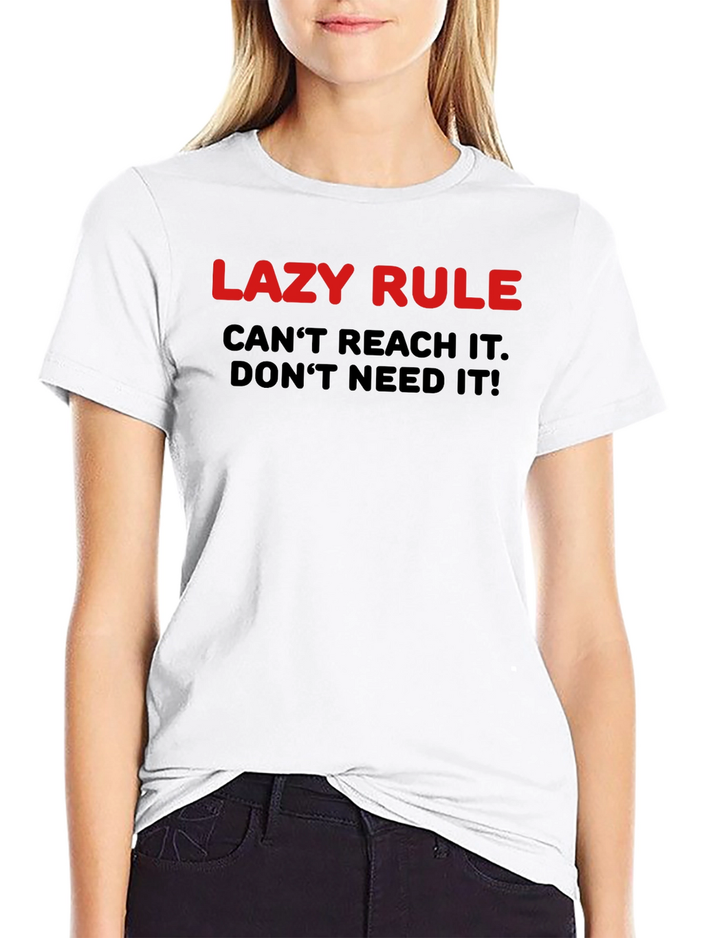 Lazy Rule Graphic T-Shirt - Funny Slogan Tee
