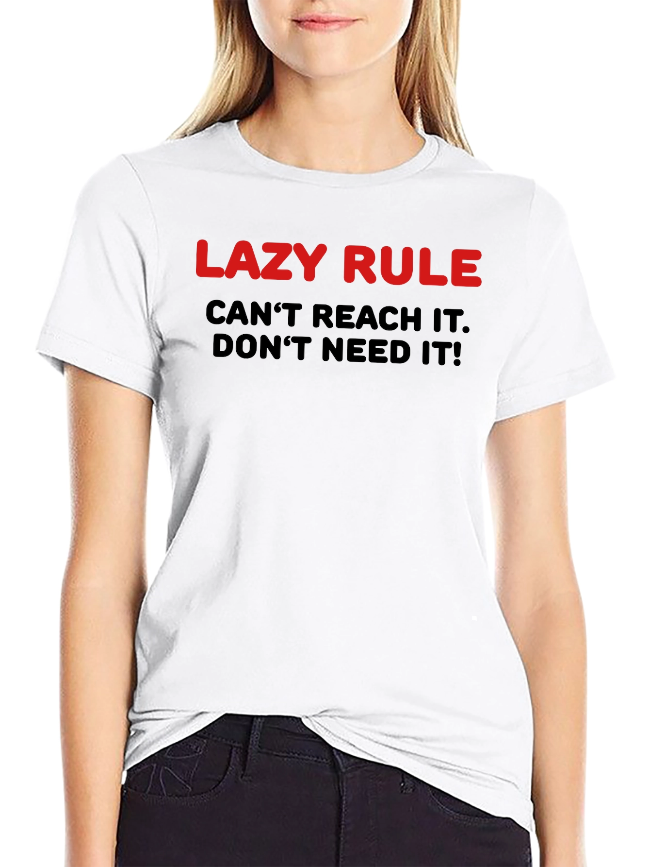 Lazy Rule Graphic T-Shirt - Funny Slogan Tee