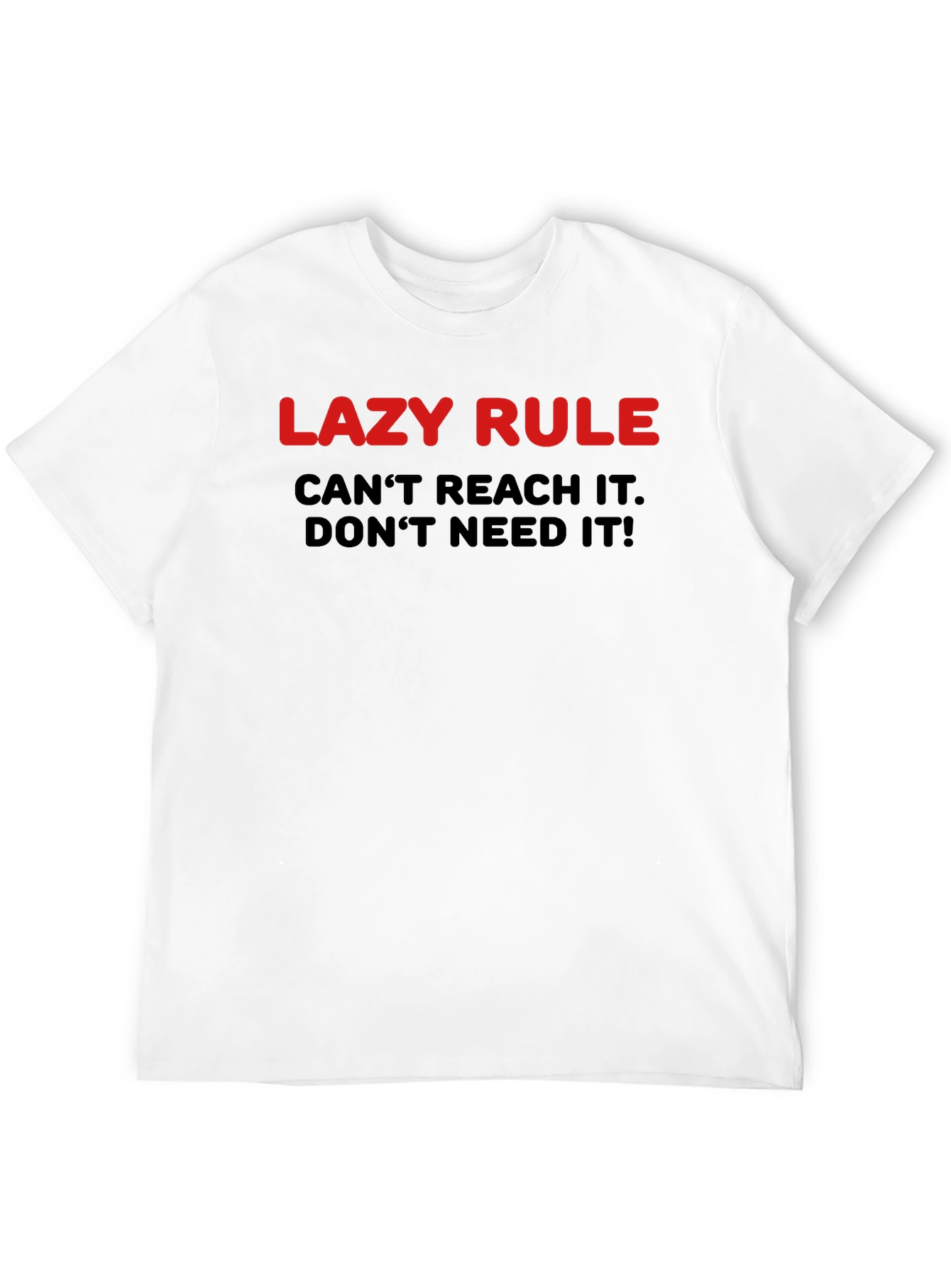 Lazy Rule Graphic T-Shirt - Funny Slogan Tee
